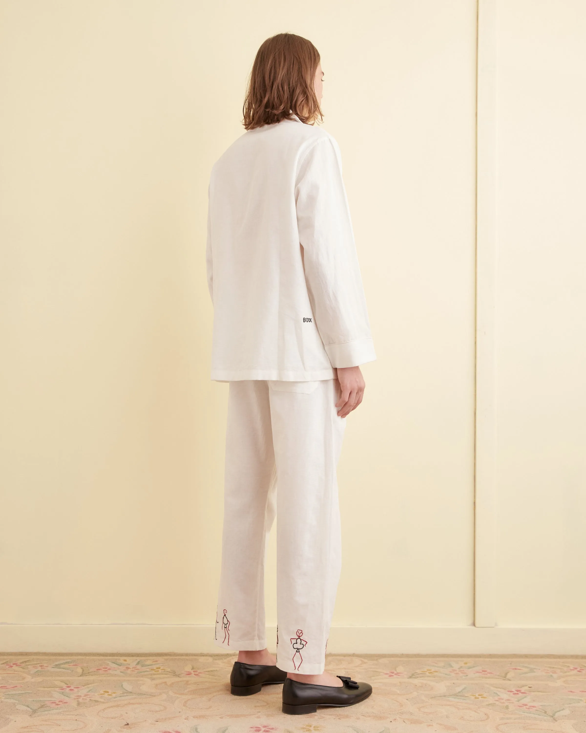 Embroidered Blackjack Pajama Shirt sold by BODE product image thumbnail 3