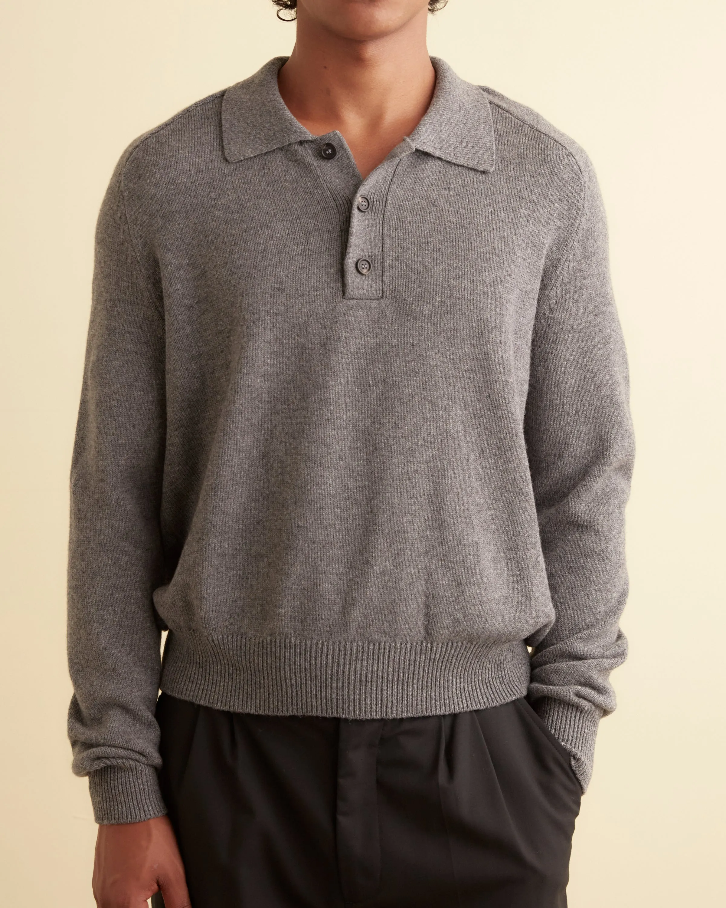 Cashmere Polo - Grey sold by BODE product image thumbnail 2