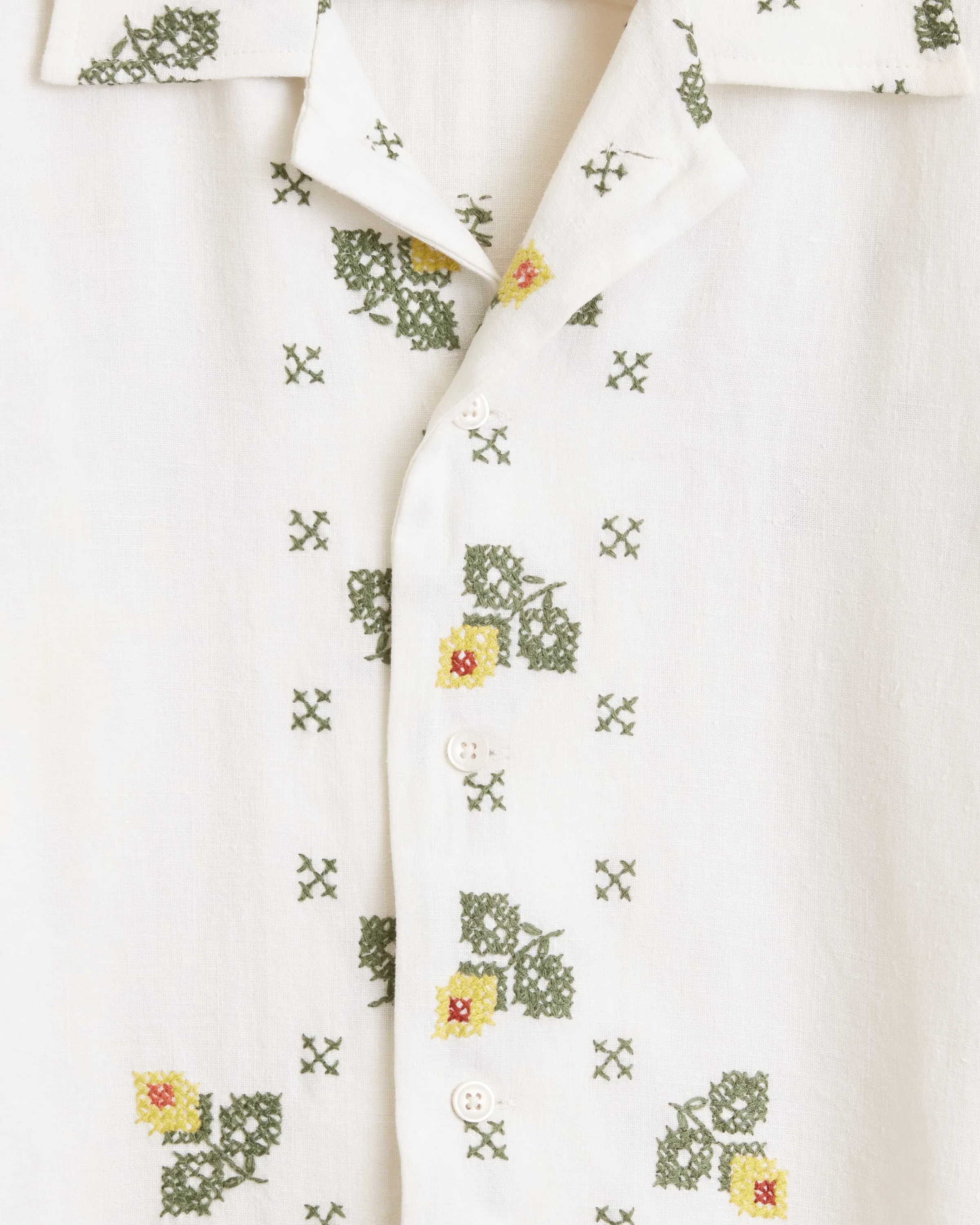 Forsythia Cross-Stitch Long Sleeve Shirt - M sold by BODE product image thumbnail 2