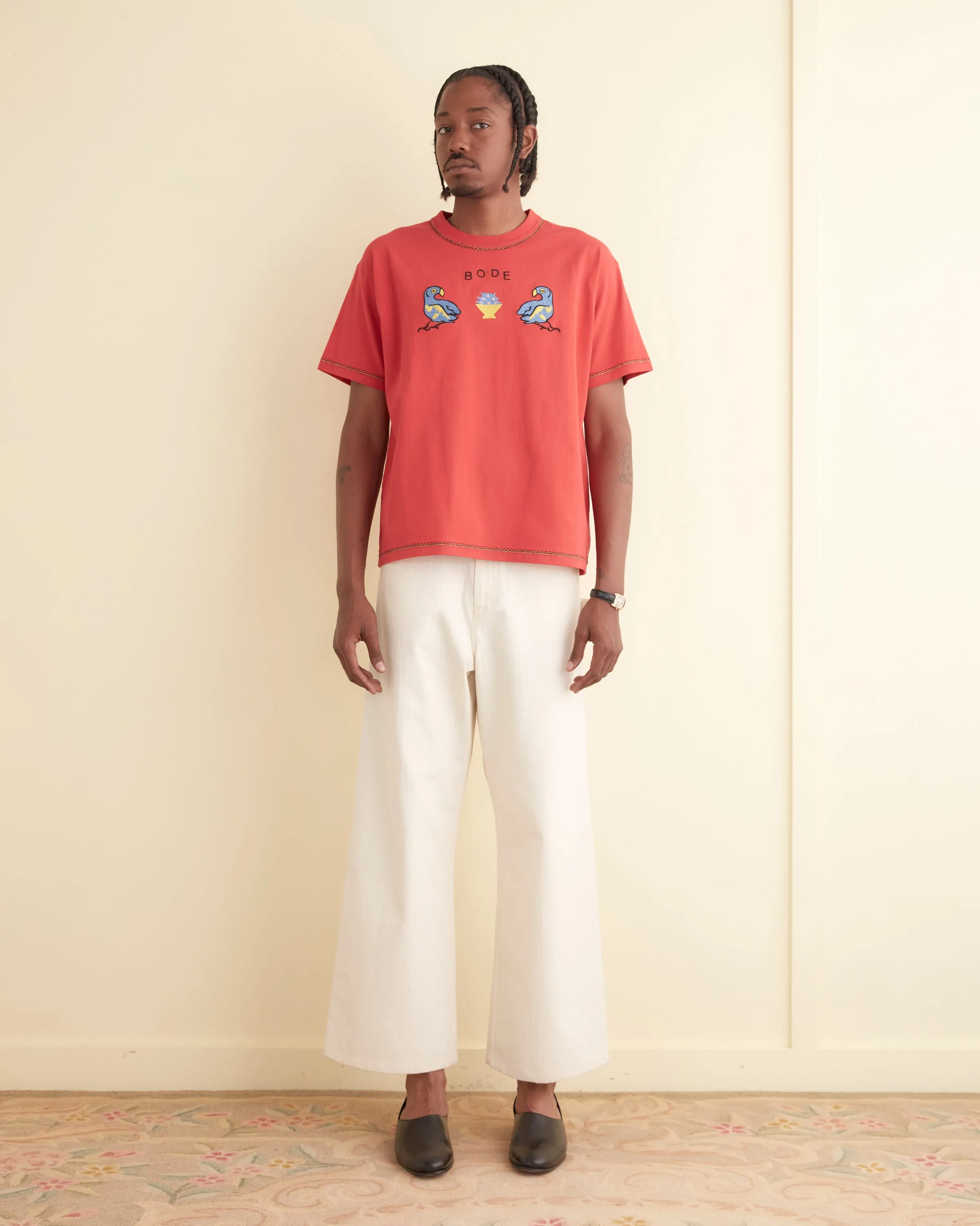 Twin Parakeet Tee - Red sold by BODE