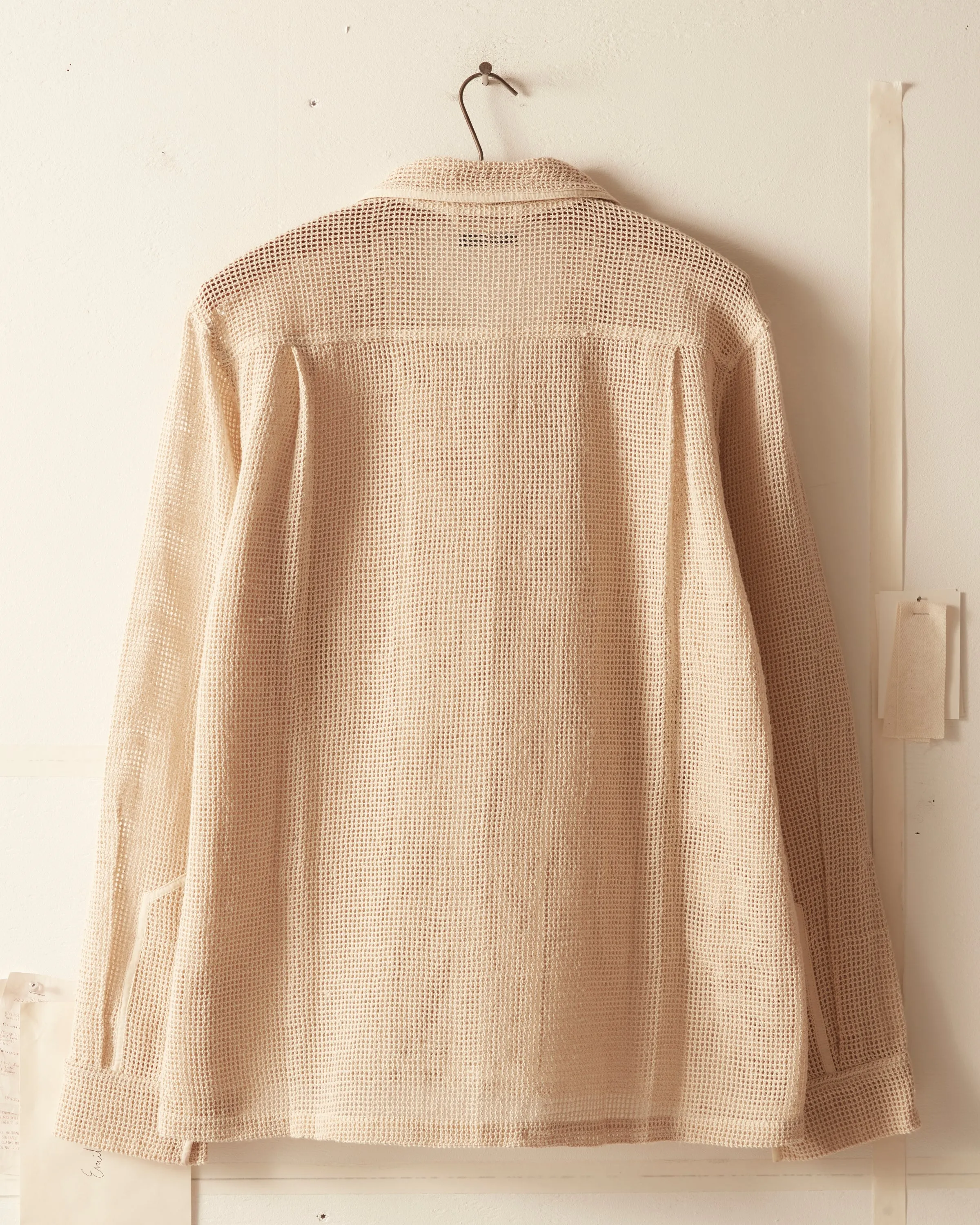 Open Weave Long Sleeve Shirt - Ecru sold by BODE product image thumbnail 5