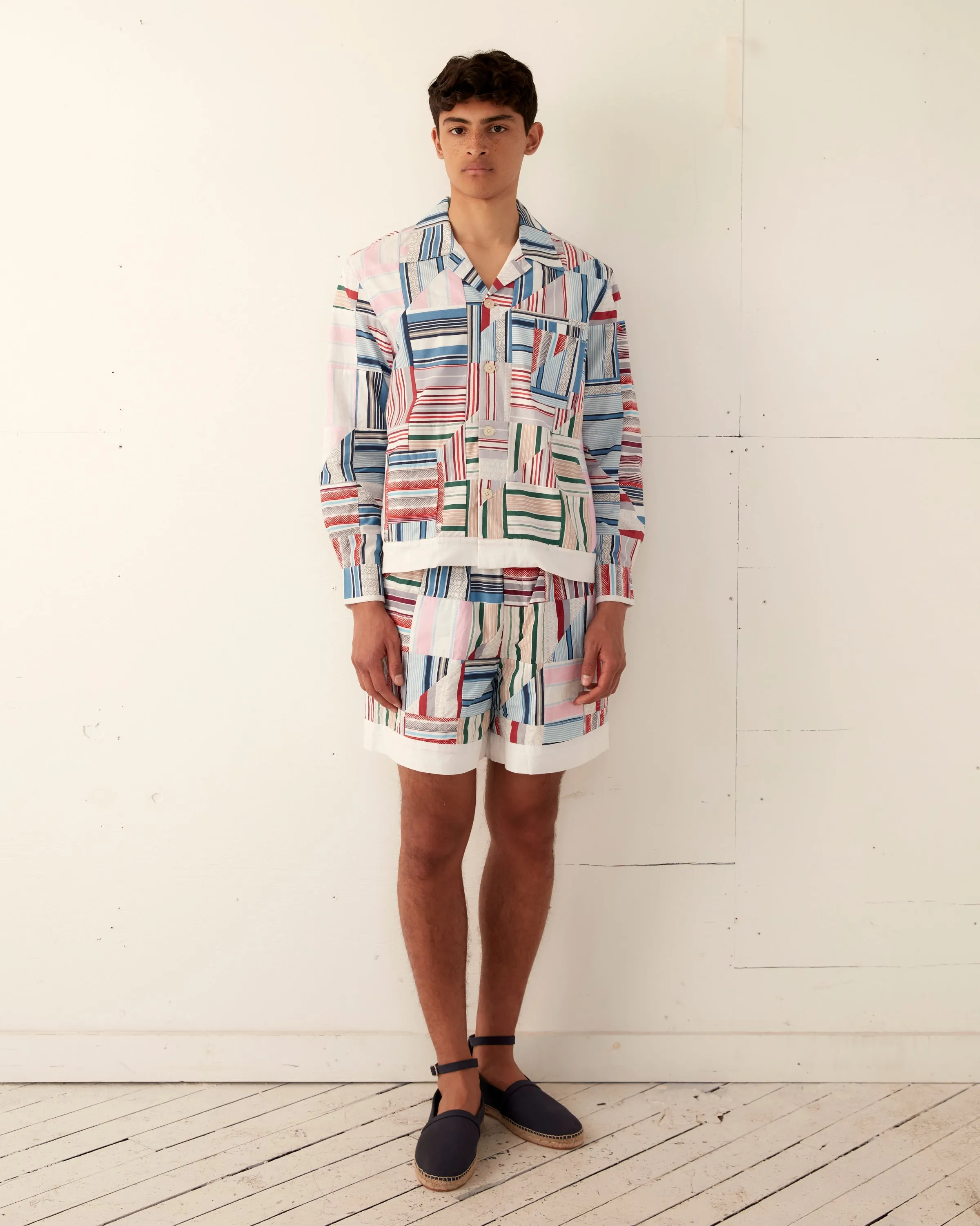 Patchwork Oxford Shorts sold by BODE