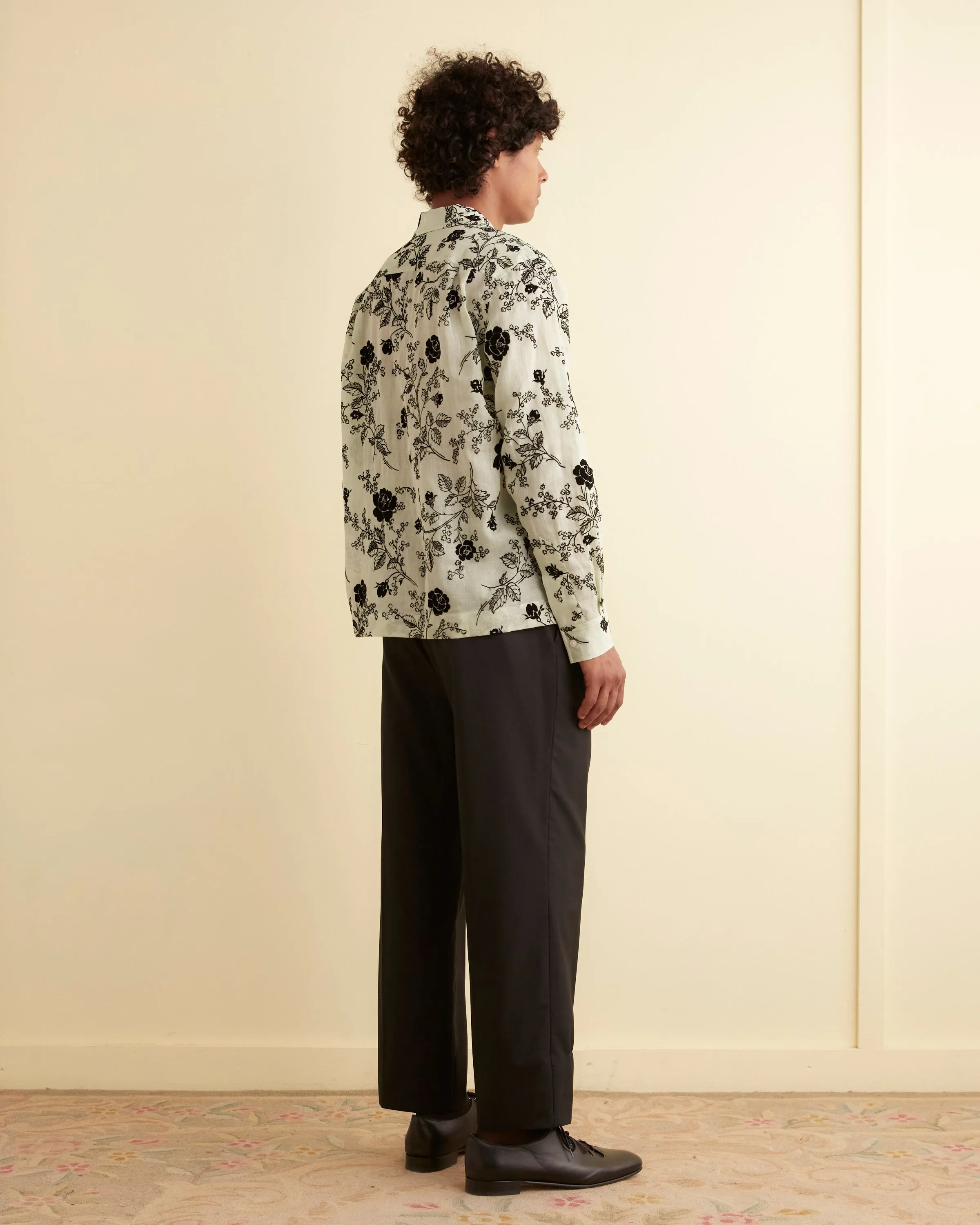 Flocked Sweetunia Long Sleeve Shirt sold by BODE product image thumbnail 3