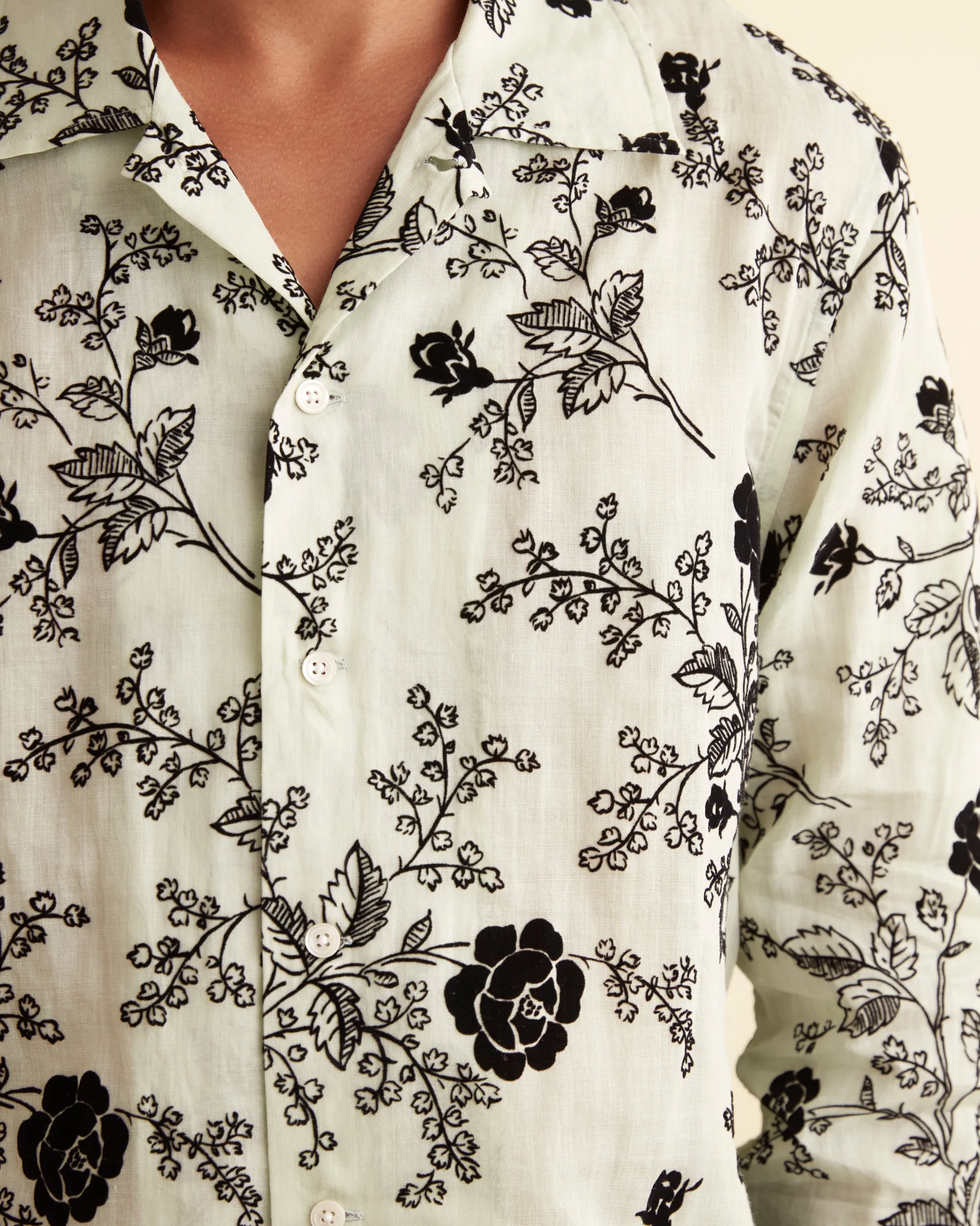 Flocked Sweetunia Long Sleeve Shirt sold by BODE product image thumbnail 2