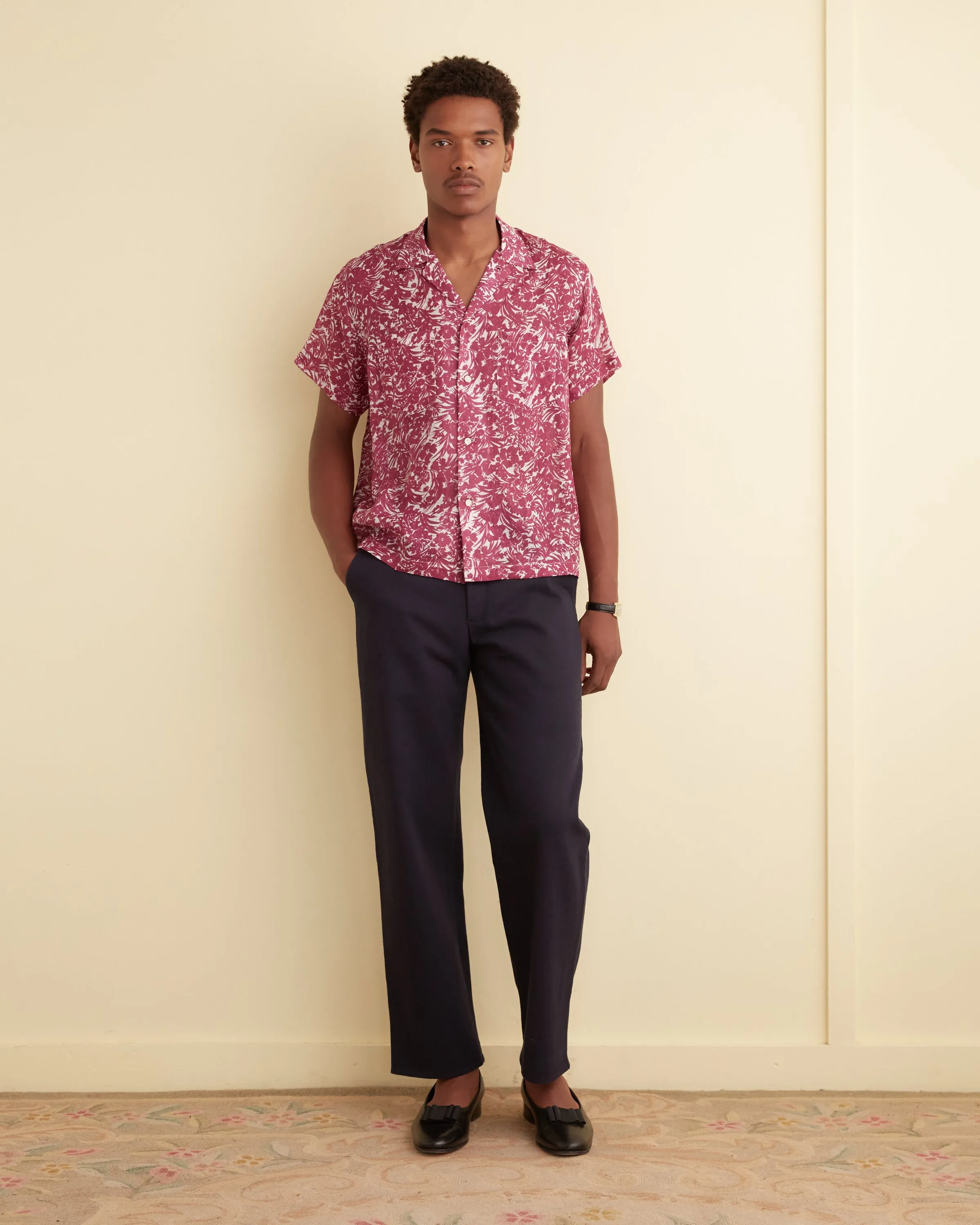 Hibiscus Spray Short Sleeve Shirt sold by BODE