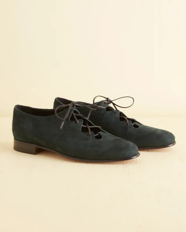 Suede County Clare Shoes - Green sold by BODE
