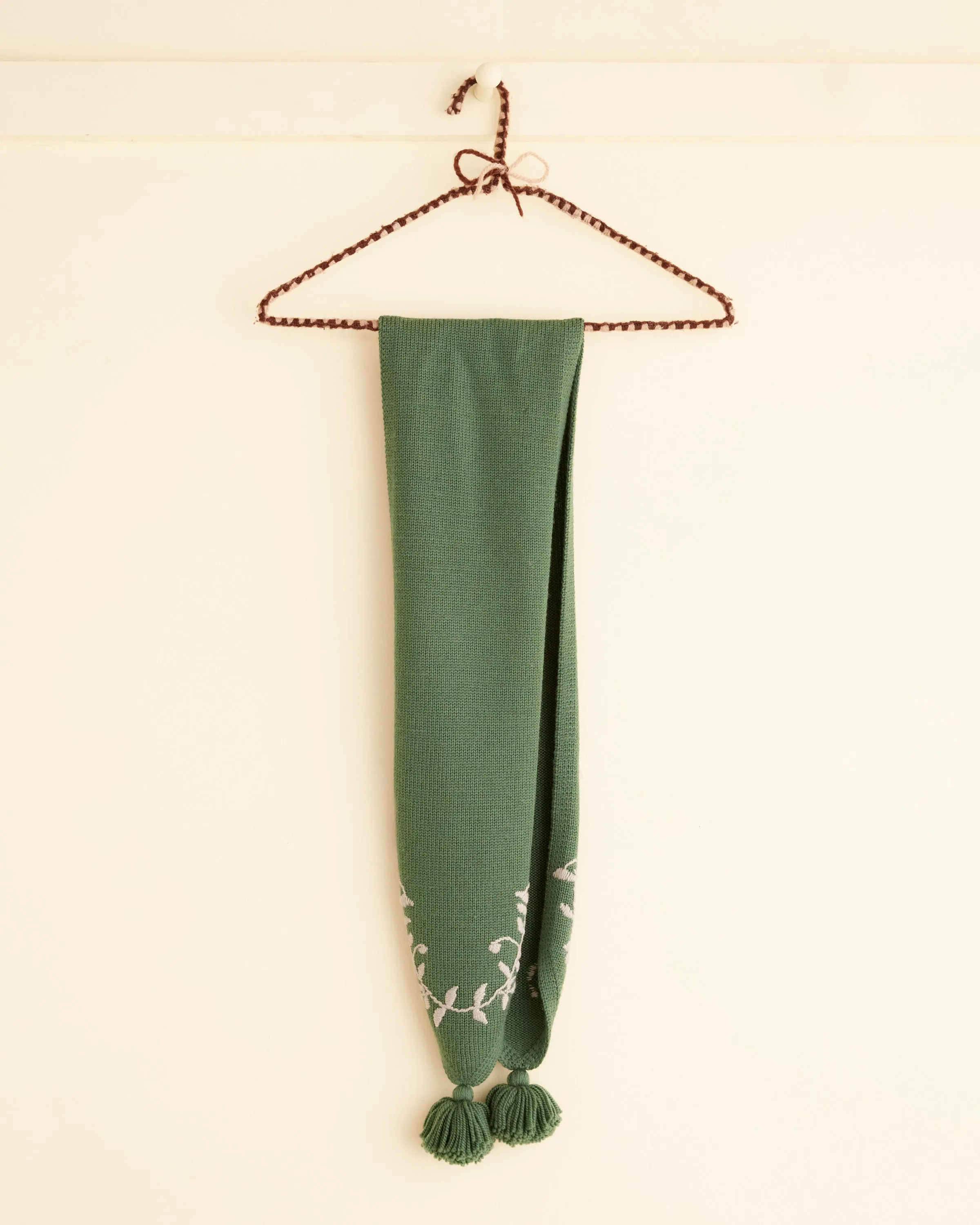Floret Scarf - Green sold by BODE