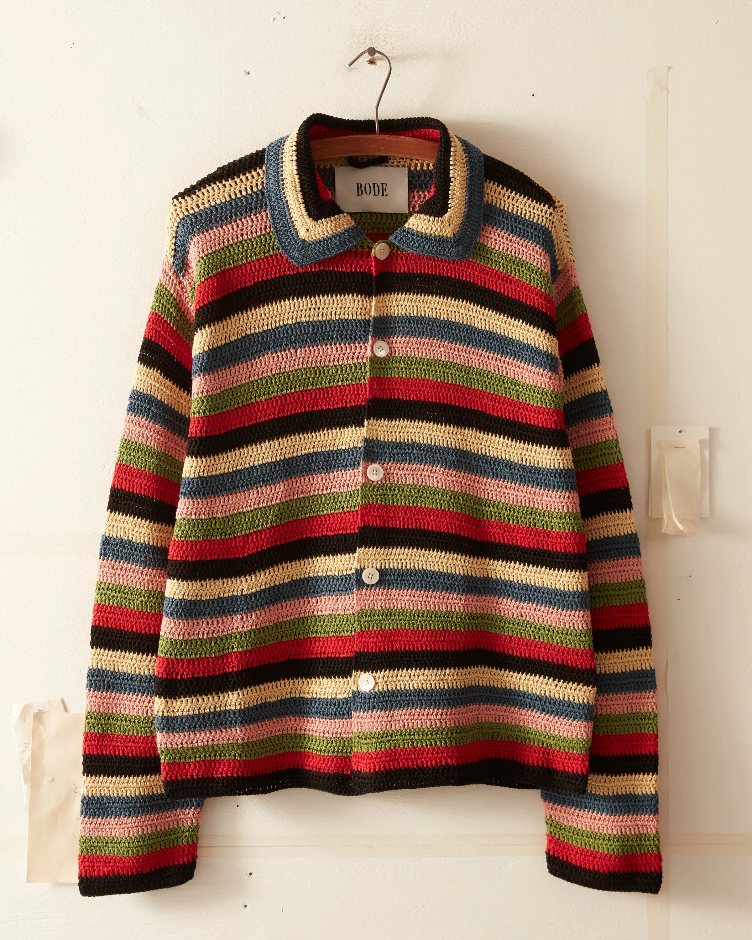 Village Stripe Overshirt sold by BODE product image thumbnail 2