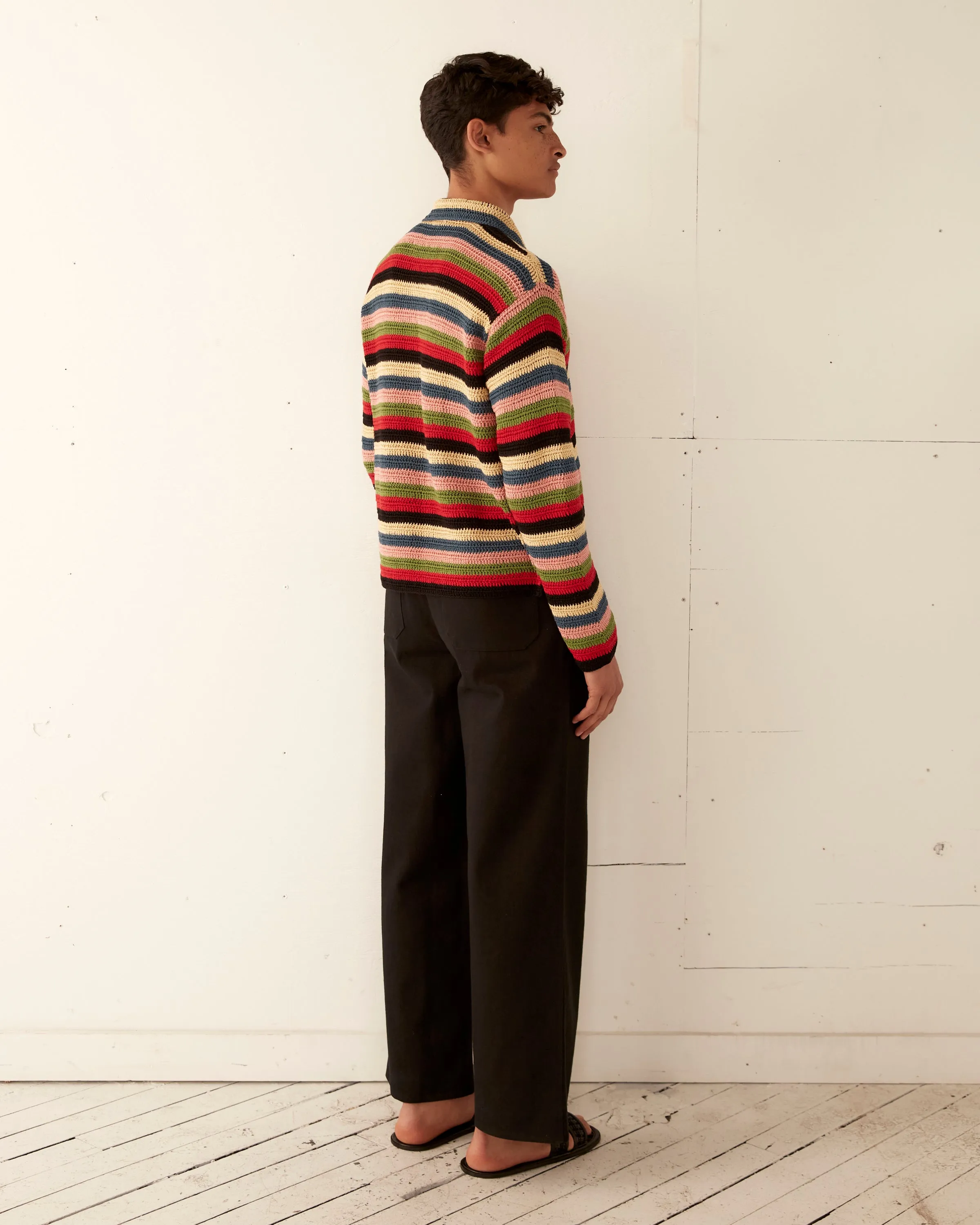 Village Stripe Overshirt sold by BODE product image thumbnail 4