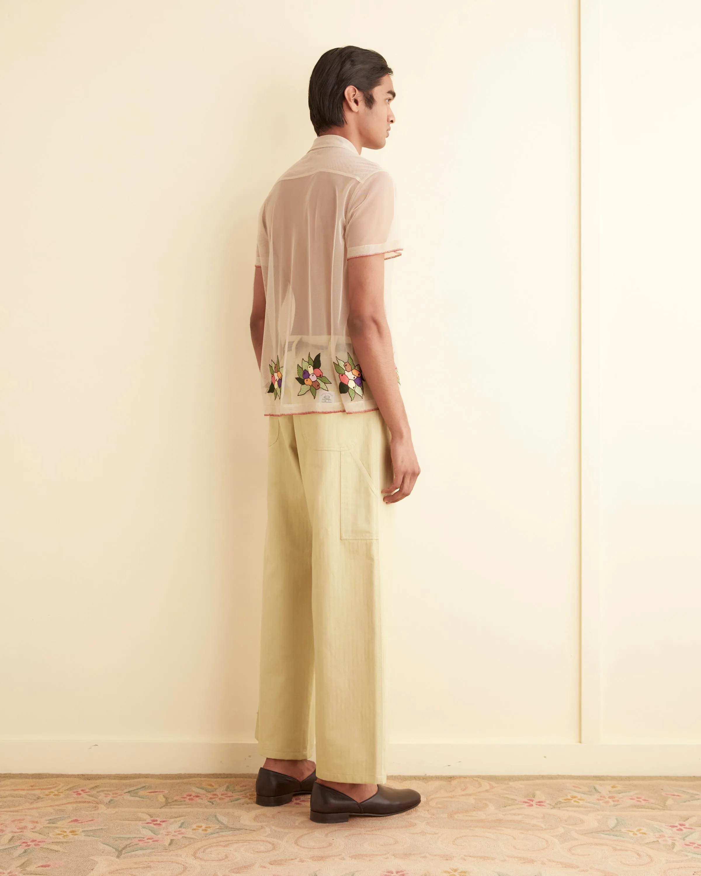 Embroidered Suncherry Short Sleeve Shirt sold by BODE product image thumbnail 3