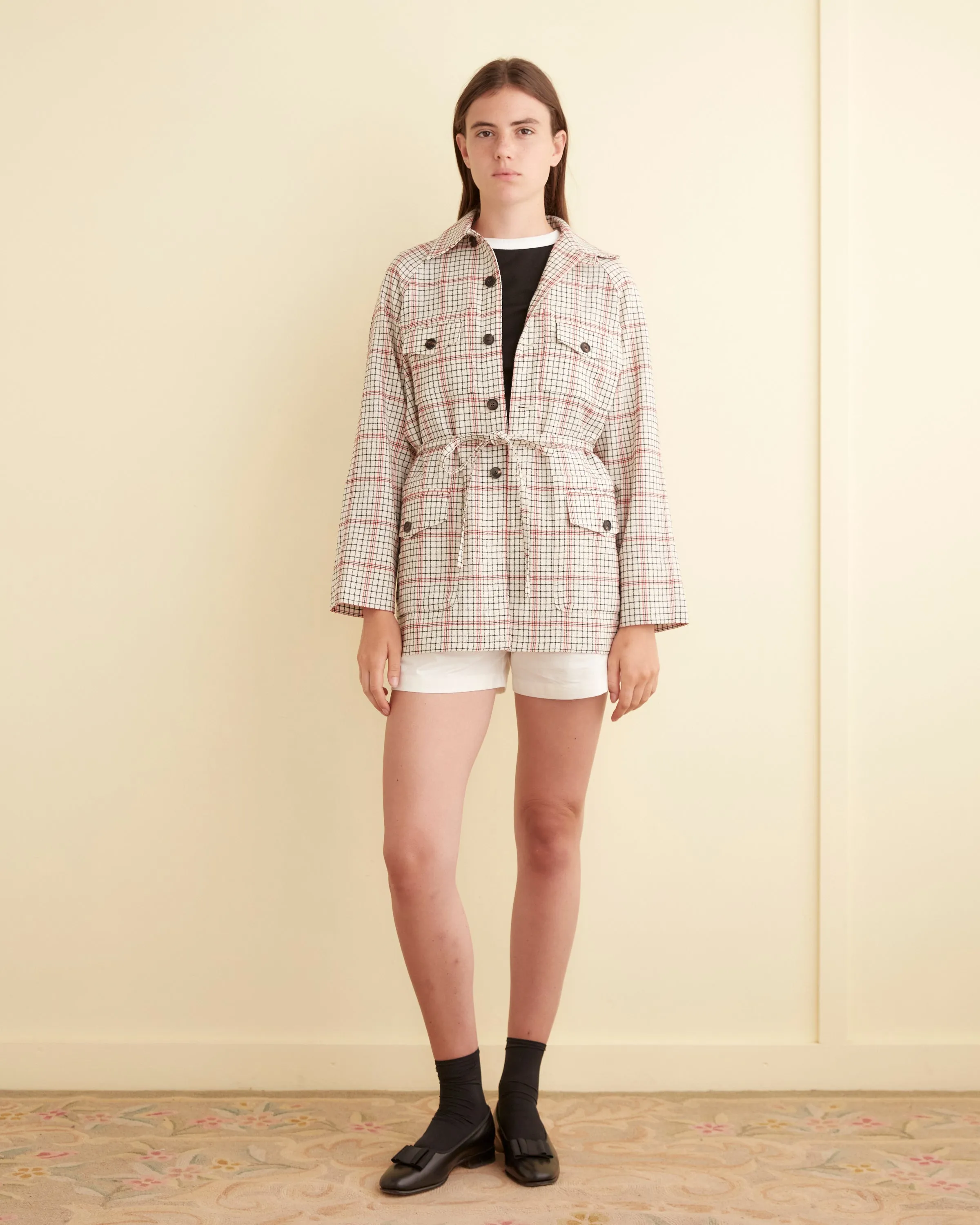 Cream Grid Jacket - XS sold by BODE