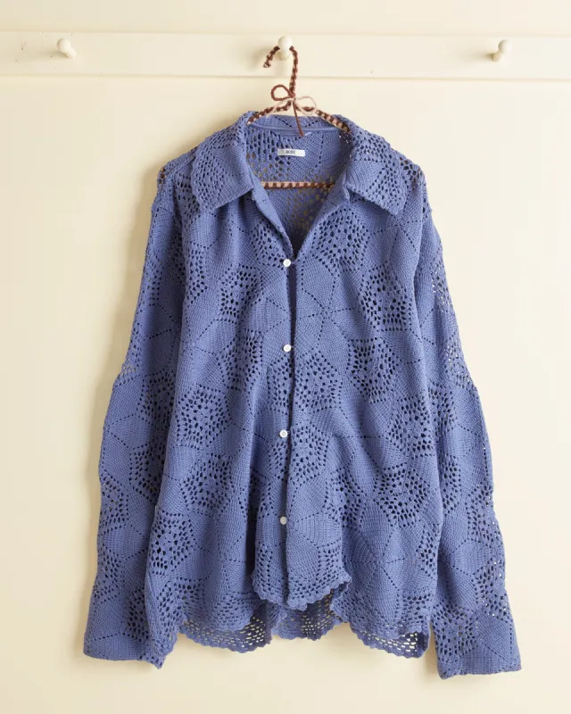 Ocean Mist Fan Long Sleeve Shirt - S/M sold by BODE