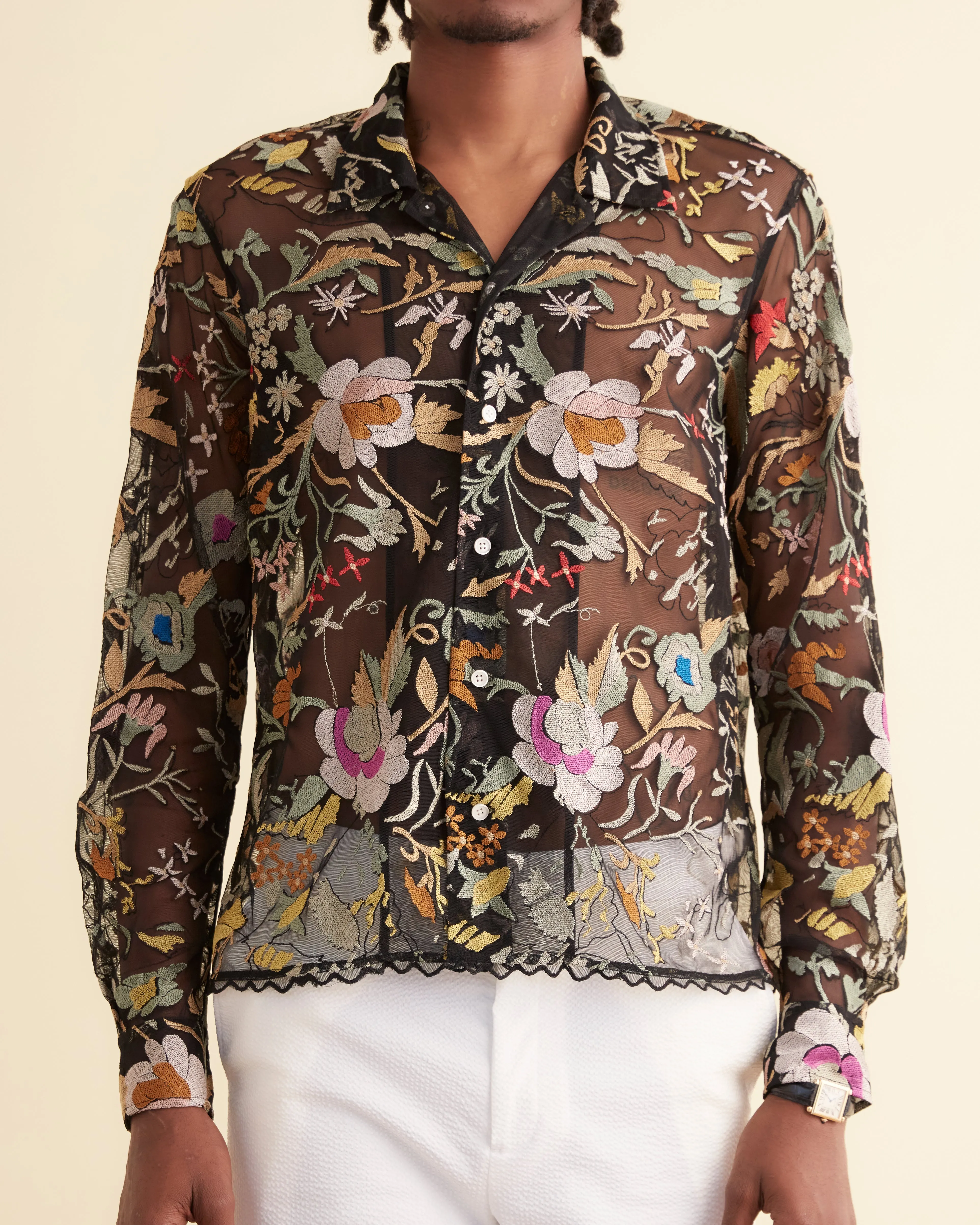 Heirloom Floral Long Sleeve Shirt sold by BODE product image thumbnail 2