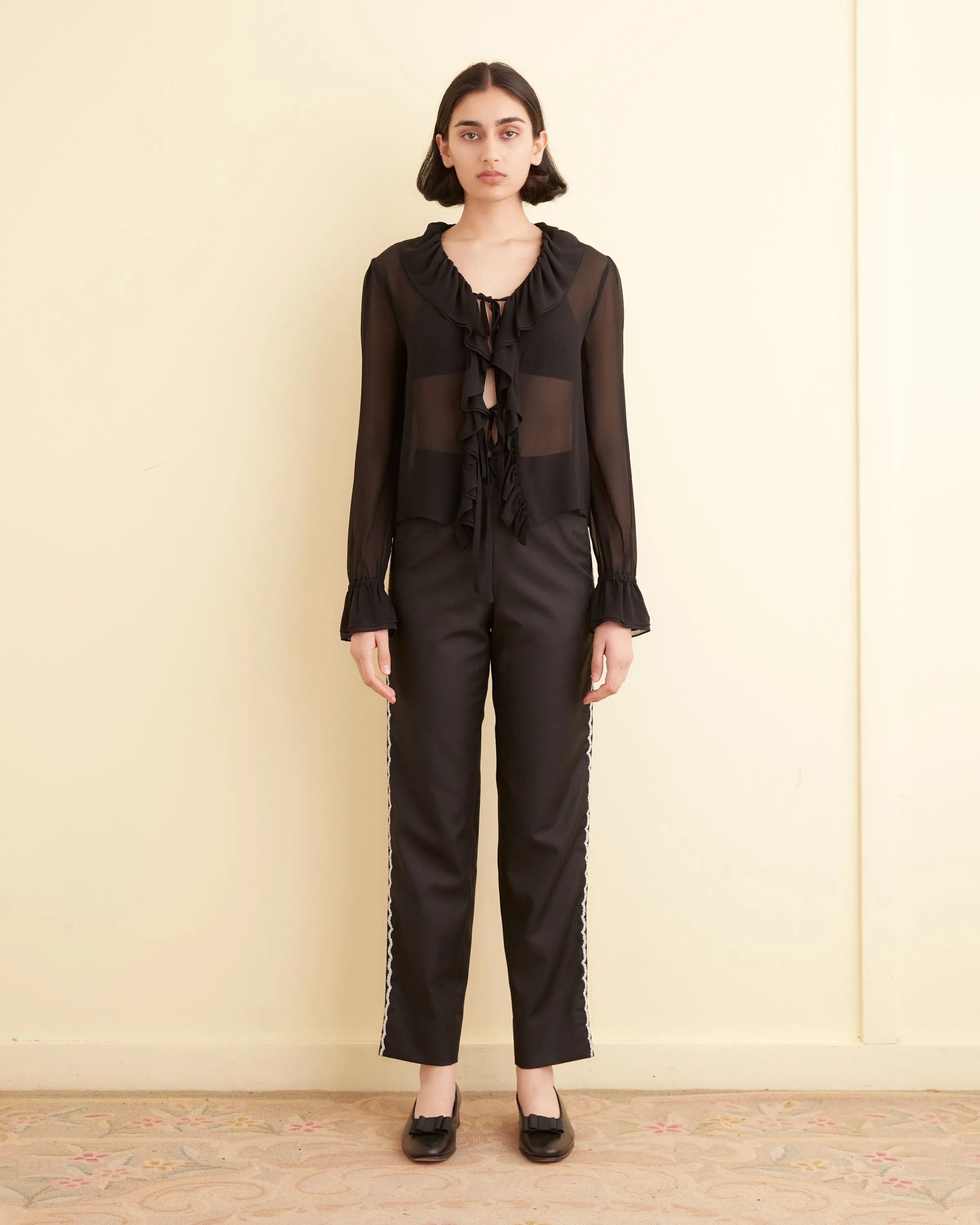 Beaded Baroque Trousers sold by BODE