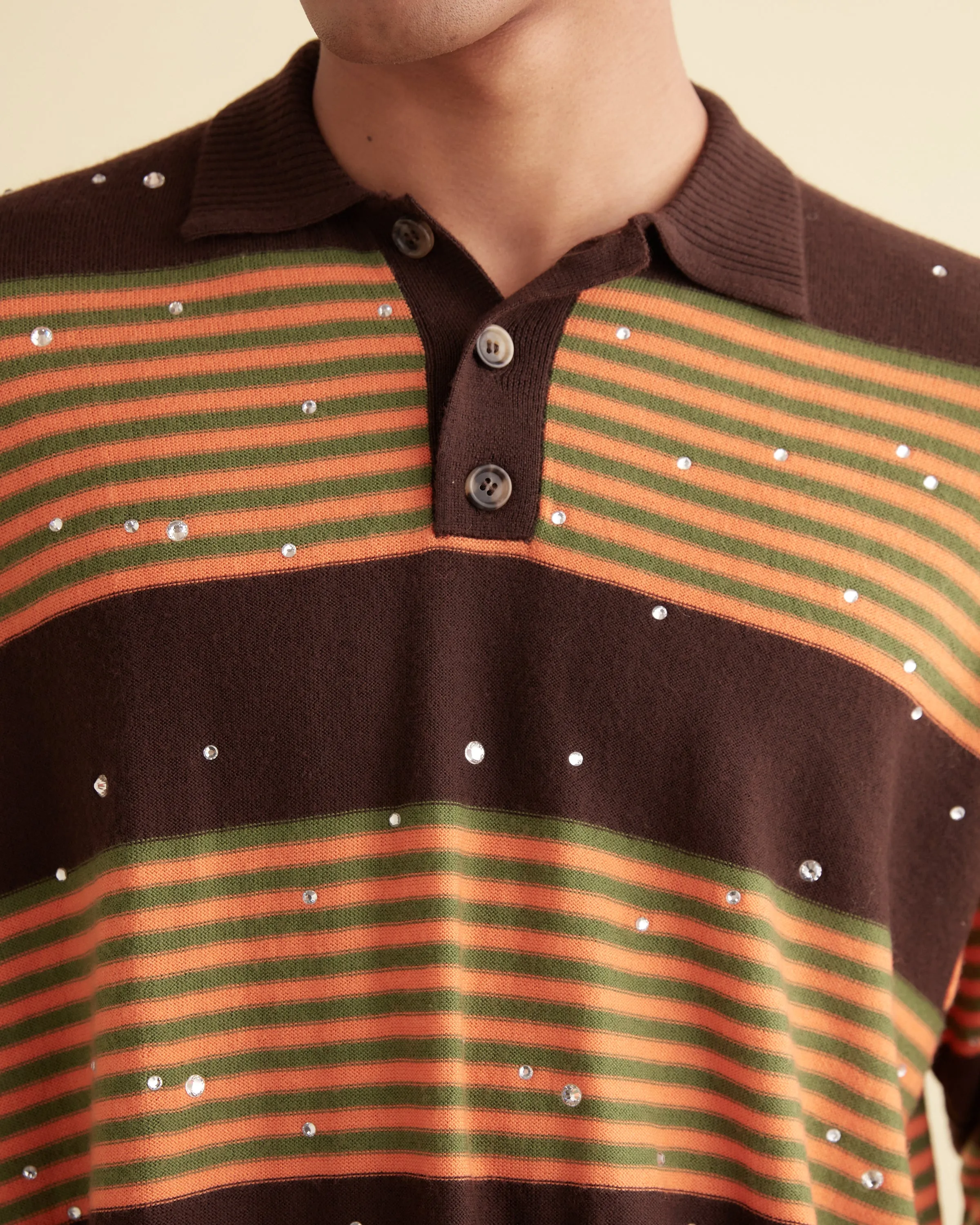 Embellished Stripe Cycling Polo sold by BODE product image thumbnail 2