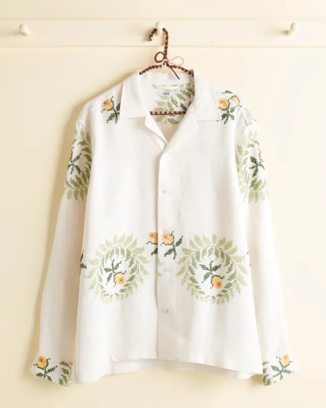Tangerine Tulip Long Sleeve Shirt - M/L made by BODE