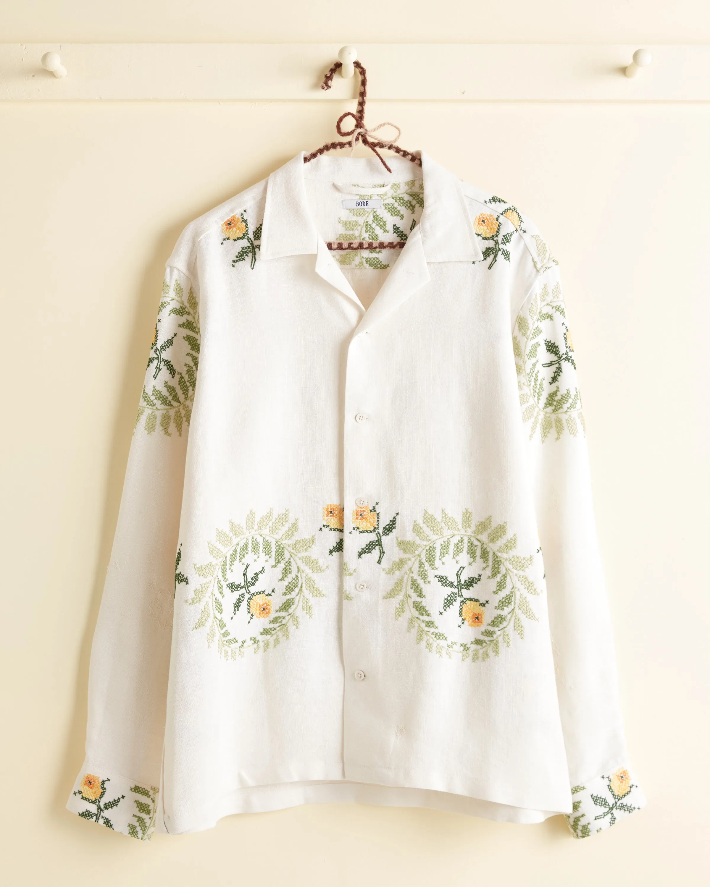 Tangerine Tulip Long Sleeve Shirt - M/L sold by BODE