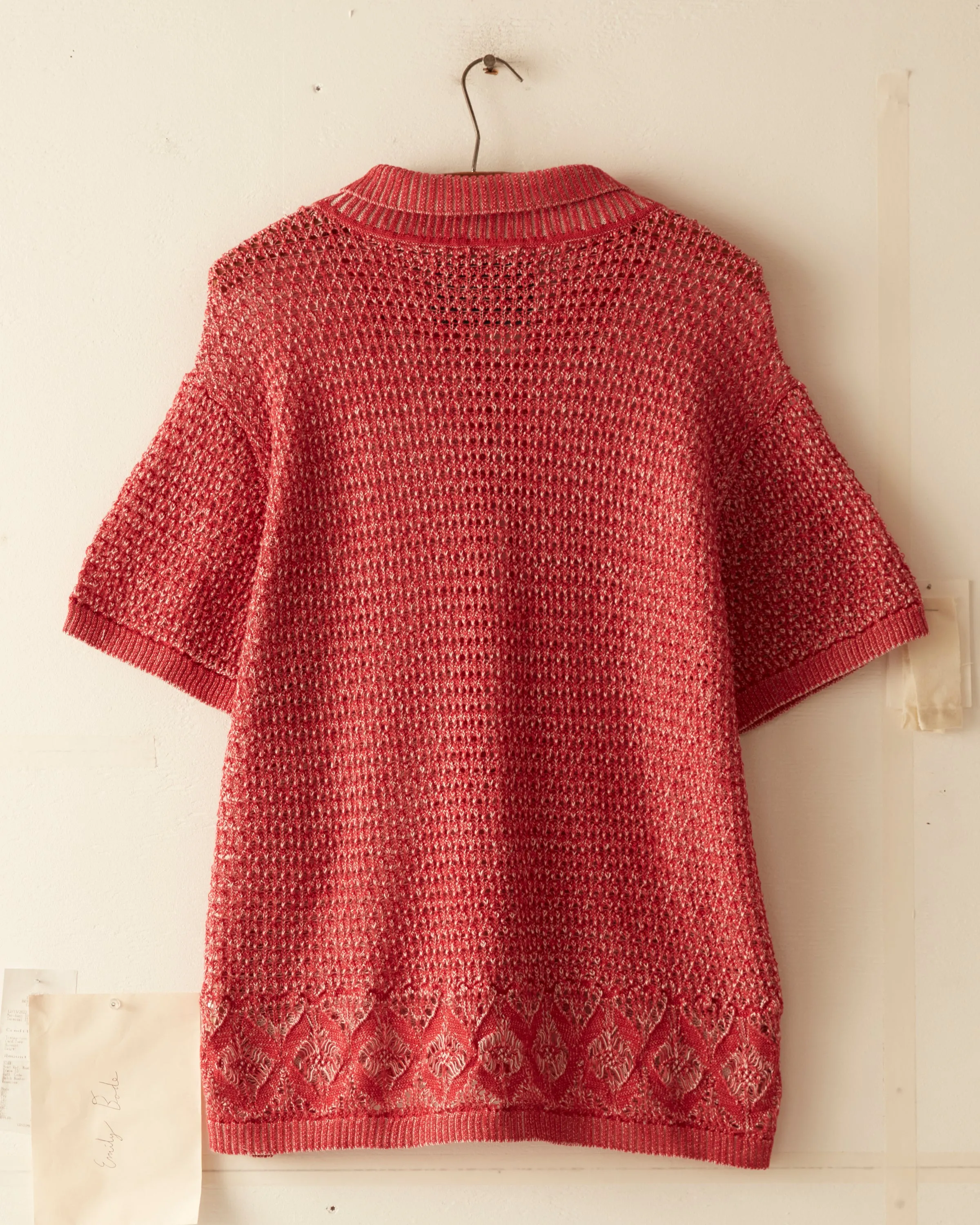 Duotone Lace Shirt - Red sold by BODE product image thumbnail 3