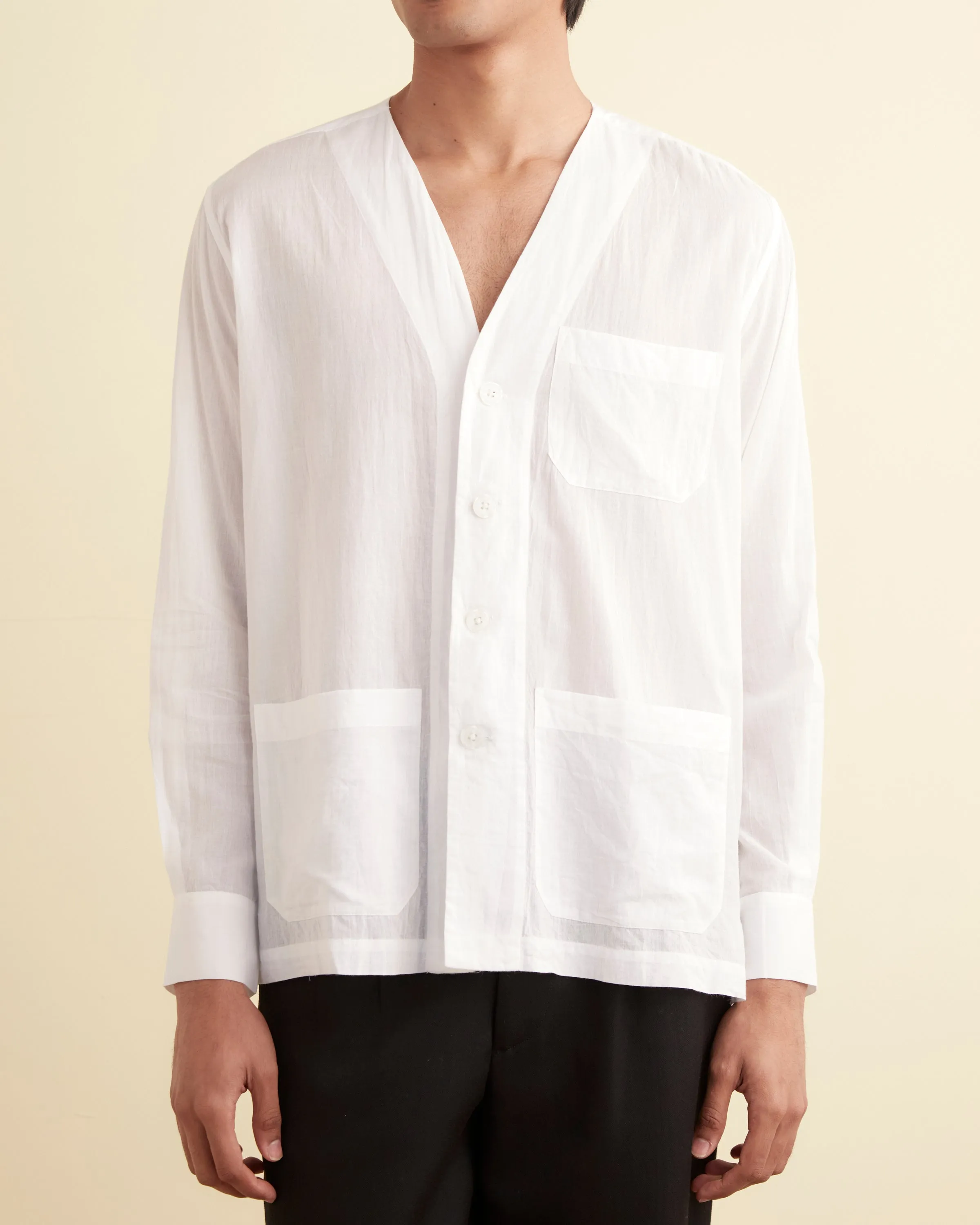 Voile Roberto Shirt - White sold by BODE product image thumbnail 2