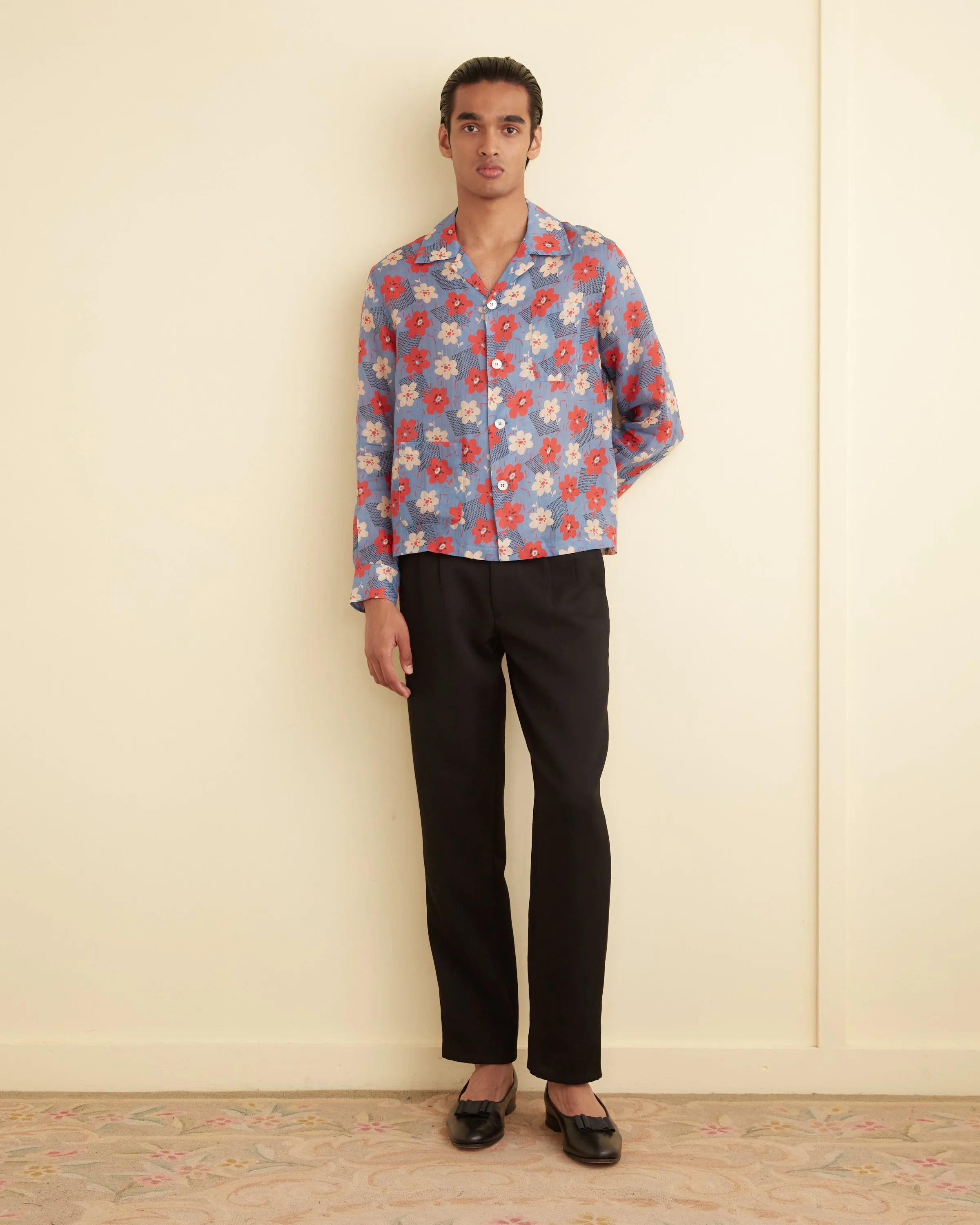 Geo Poppy Long Sleeve Shirt sold by BODE