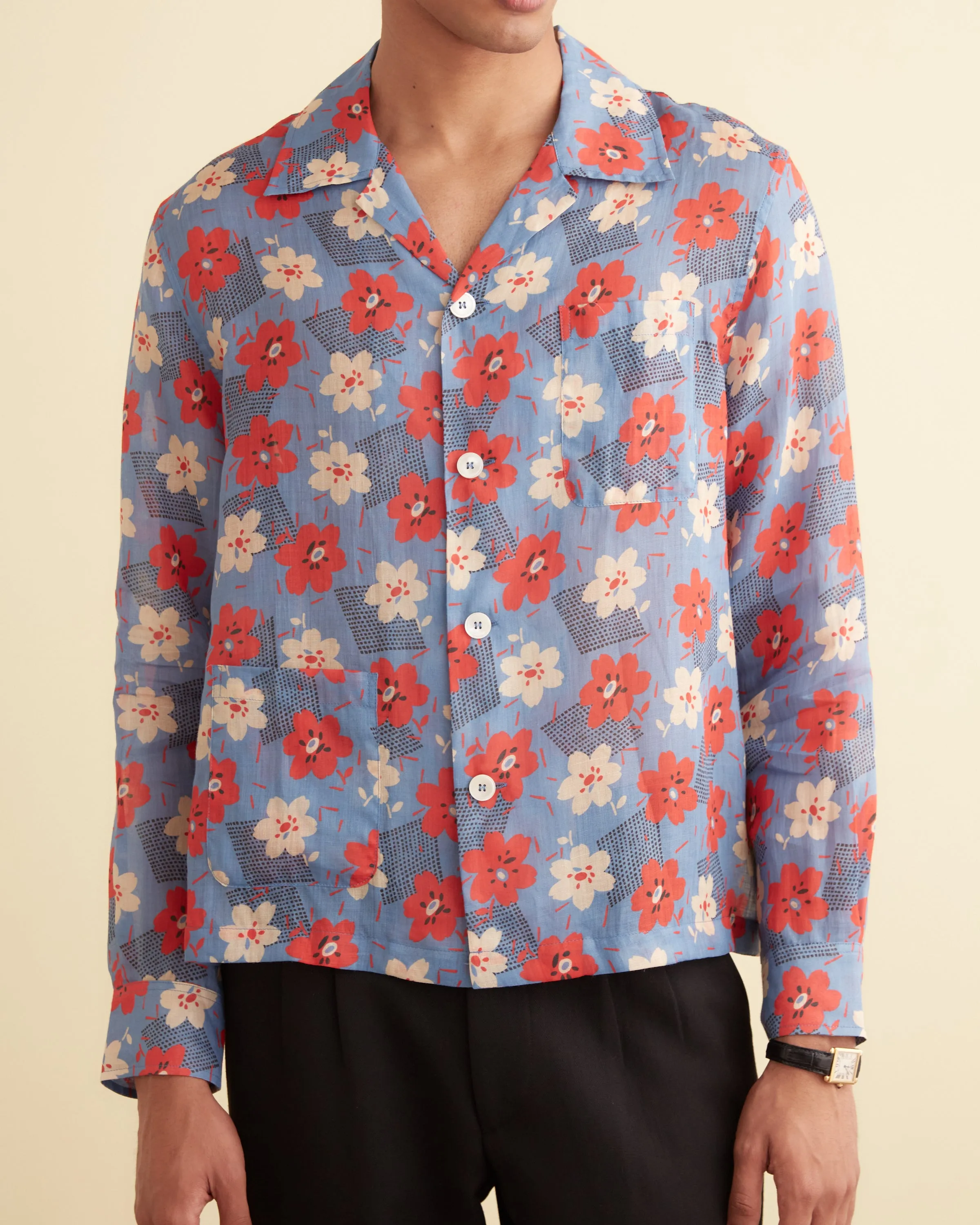 Geo Poppy Long Sleeve Shirt sold by BODE product image thumbnail 2