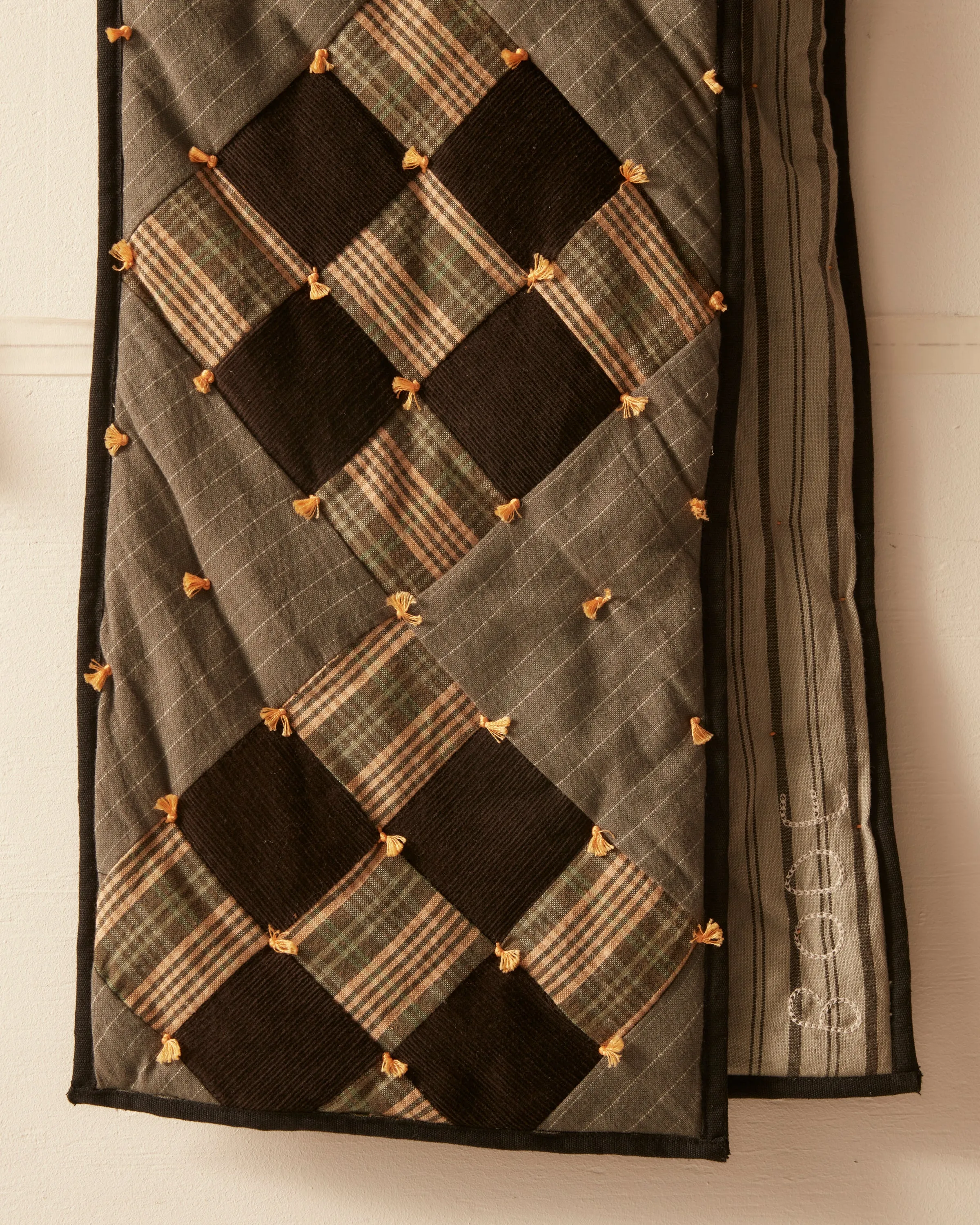 Corduroy Nine Patch Quilt Scarf sold by BODE product image thumbnail 2