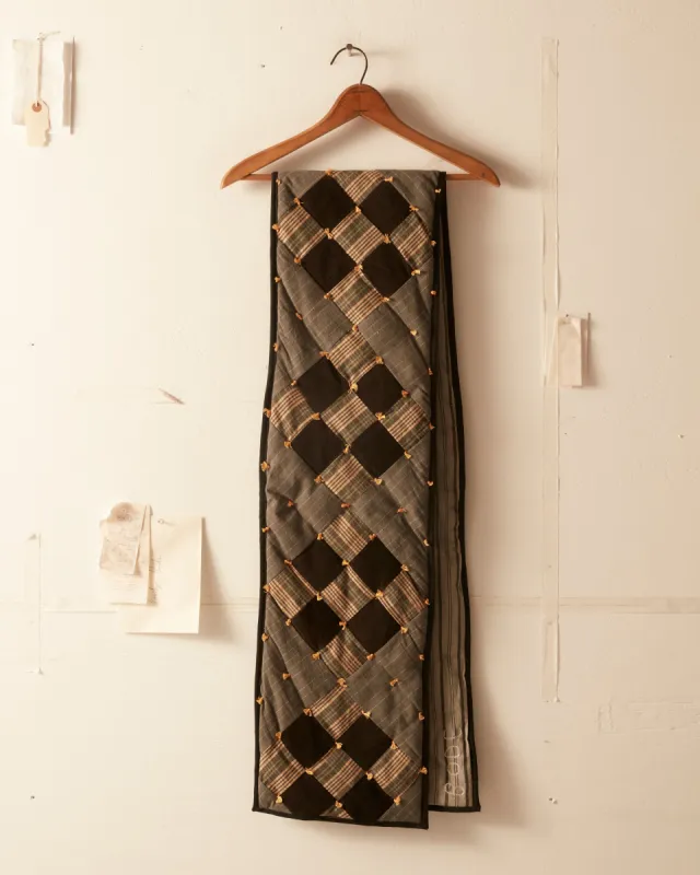 Corduroy Nine Patch Quilt Scarf sold by BODE