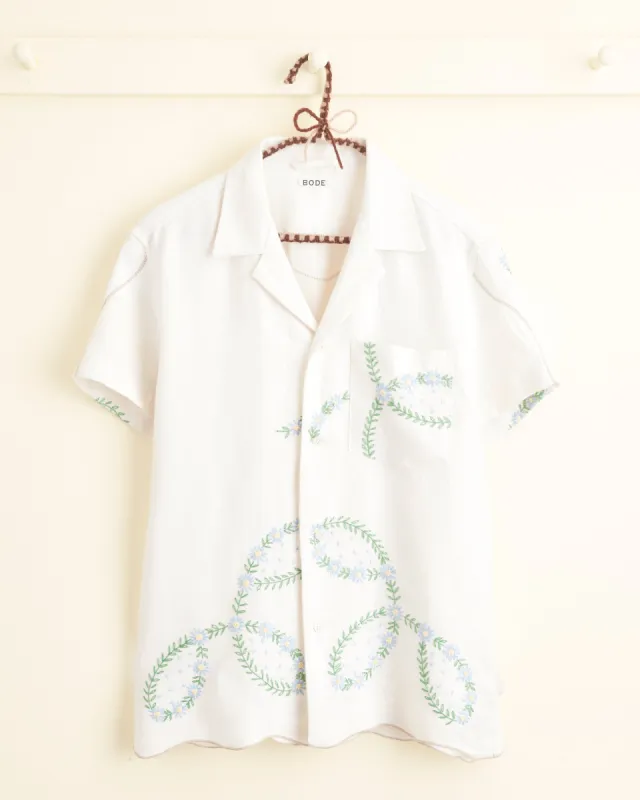 Daisy Chain Short Sleeve Shirt - S sold by BODE