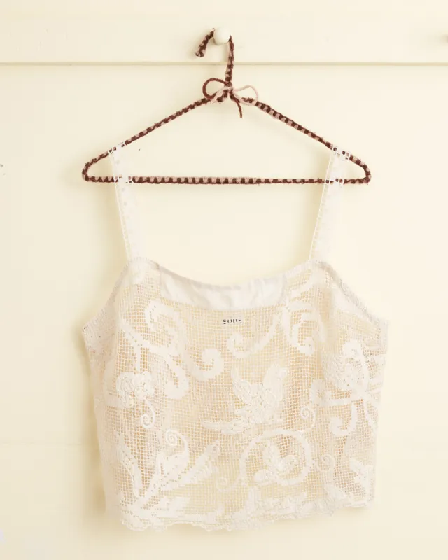 Ecru Filigree Top sold by BODE