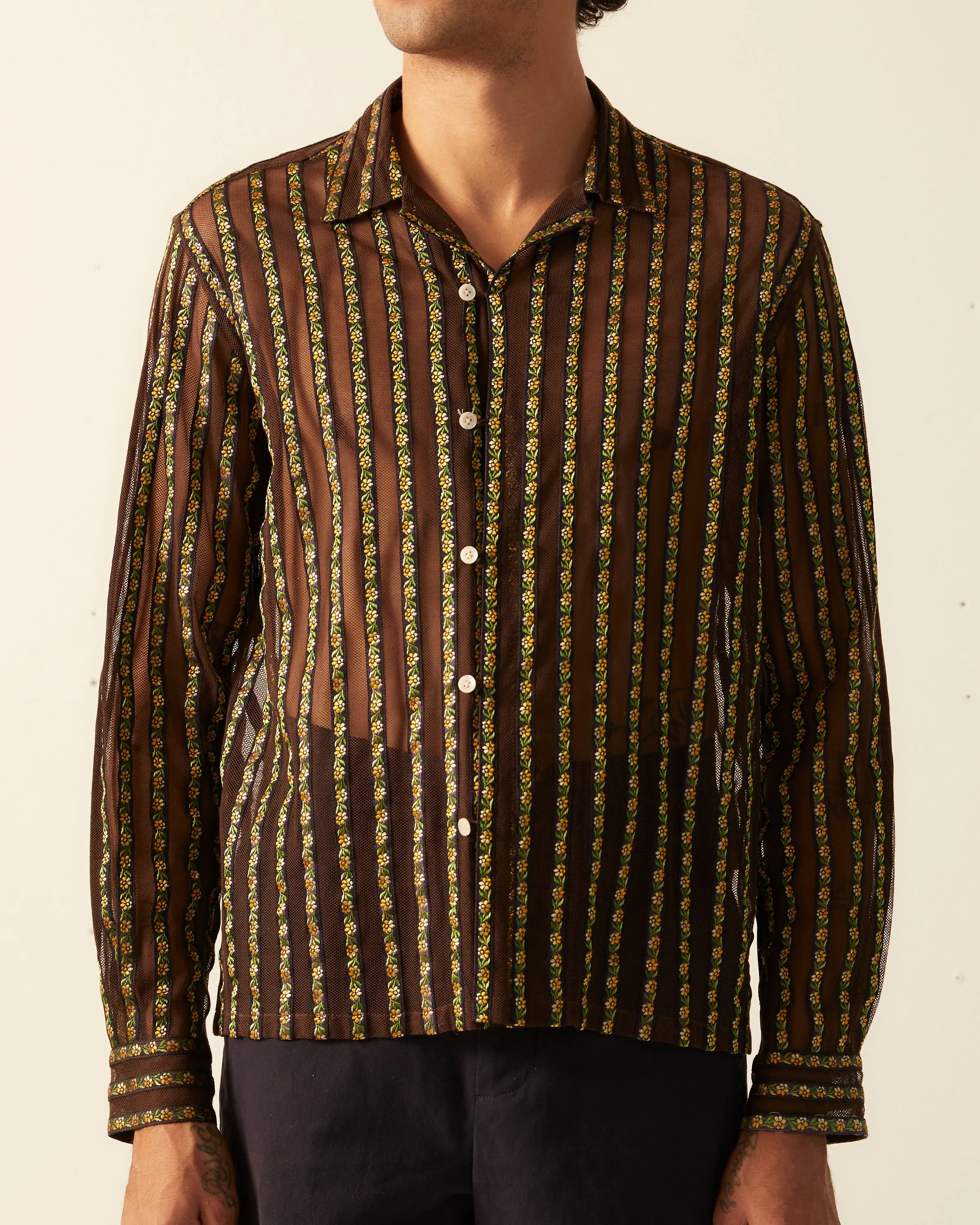 Floret Ribbon Long Sleeve Shirt sold by BODE product image thumbnail 2