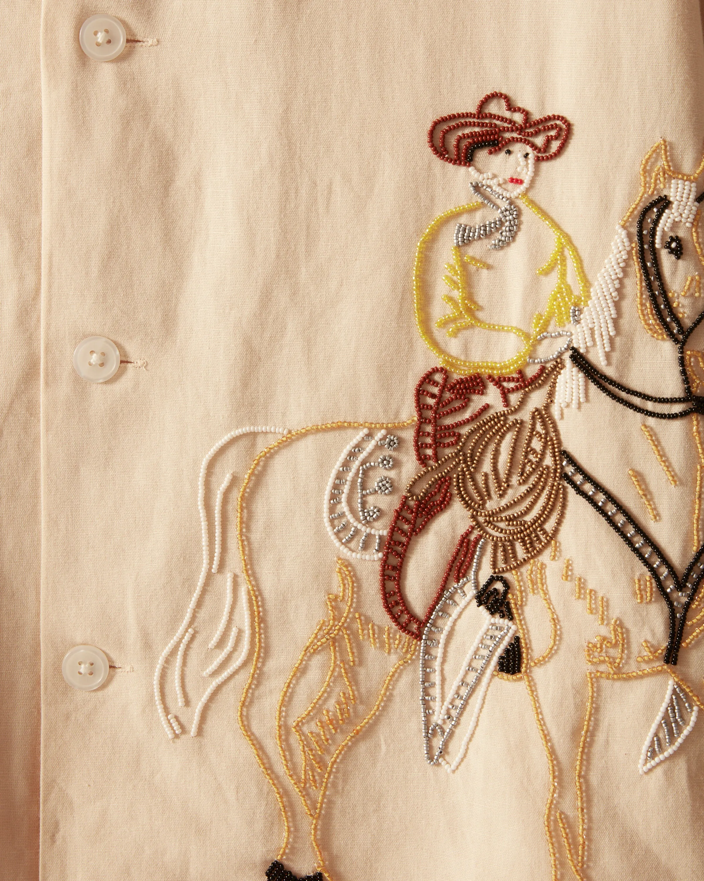 Beaded Buckaroo Long Sleeve Shirt sold by BODE product image thumbnail 3