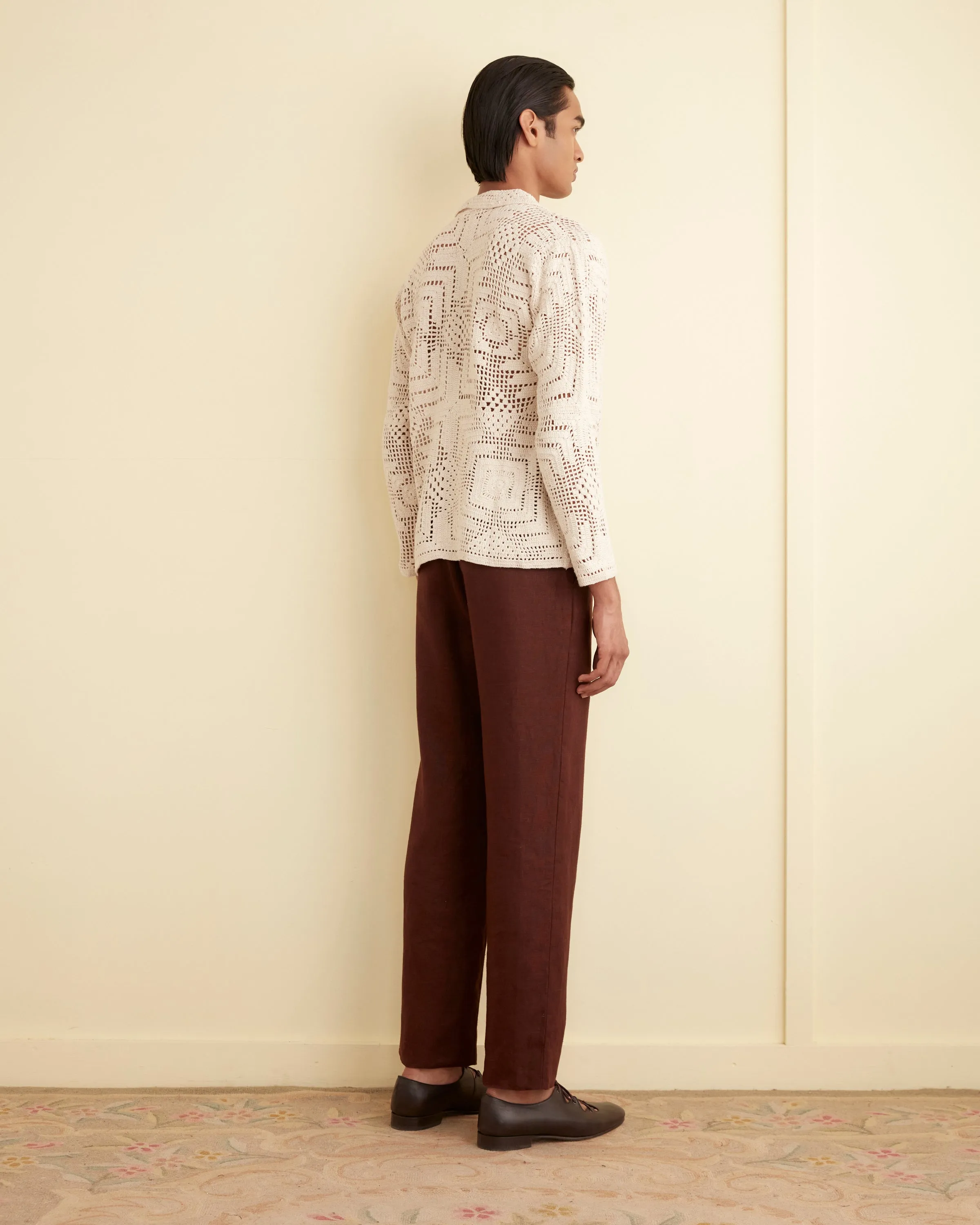 Crochet Shirt - Cream sold by BODE product image thumbnail 3