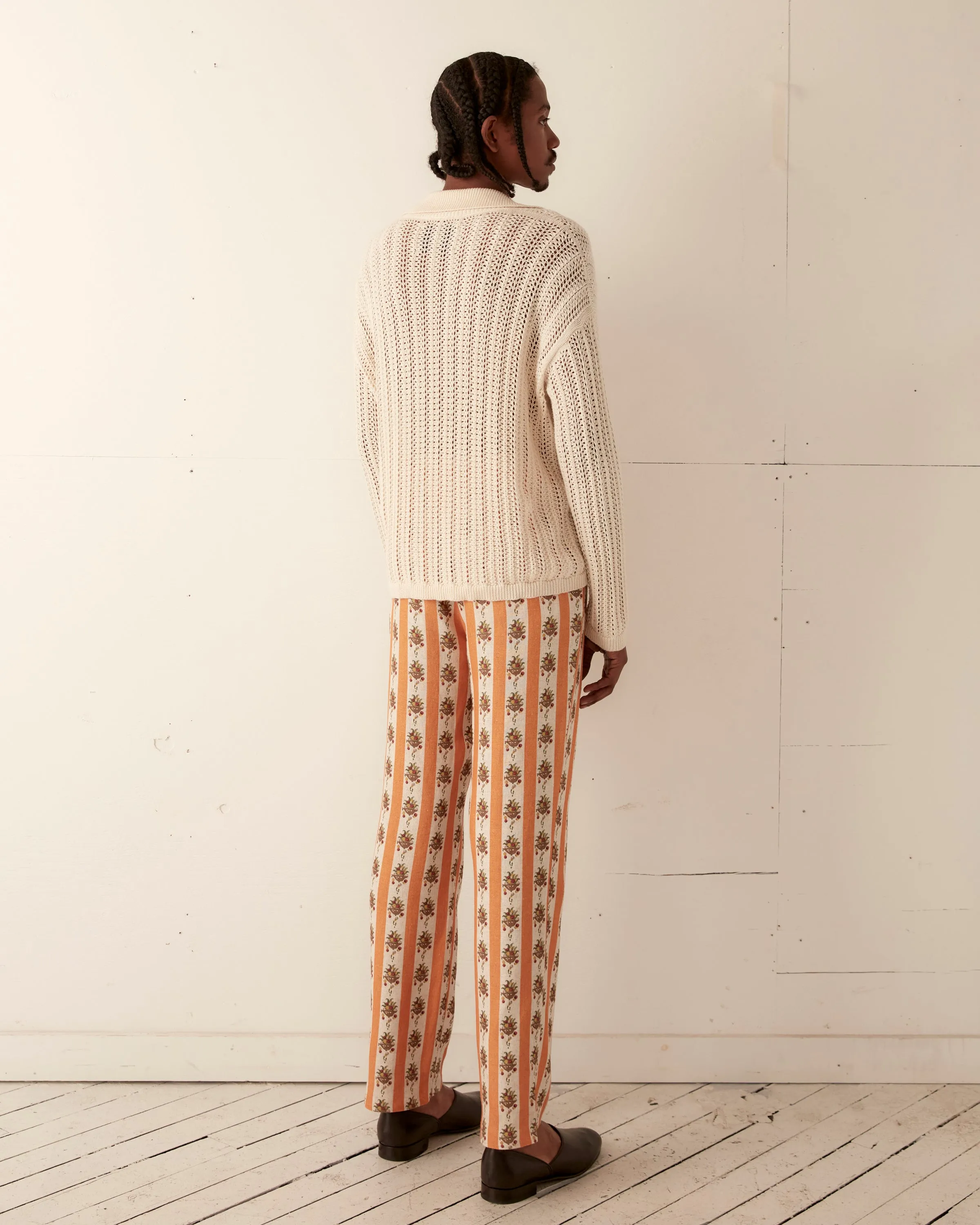 Pointelle Polo Long Sleeve - Cream sold by BODE product image thumbnail 4