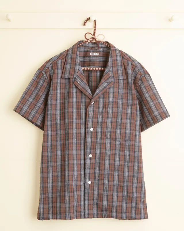 Bark Stripe Short Sleeve Shirt - XL sold by BODE