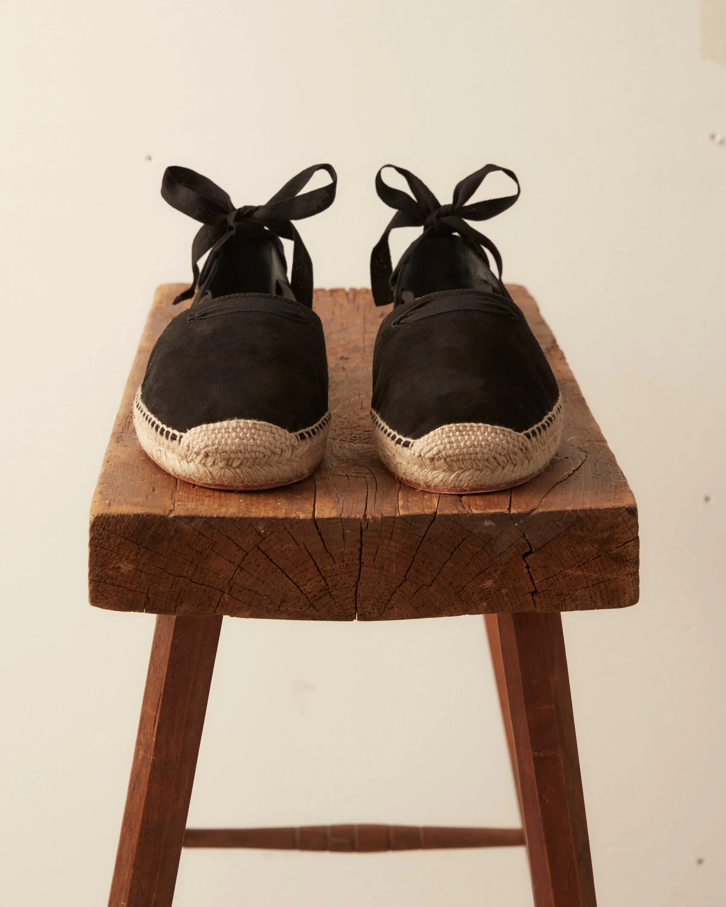Suede Lace-Up Espadrilles - Black Natural sold by BODE product image thumbnail 3