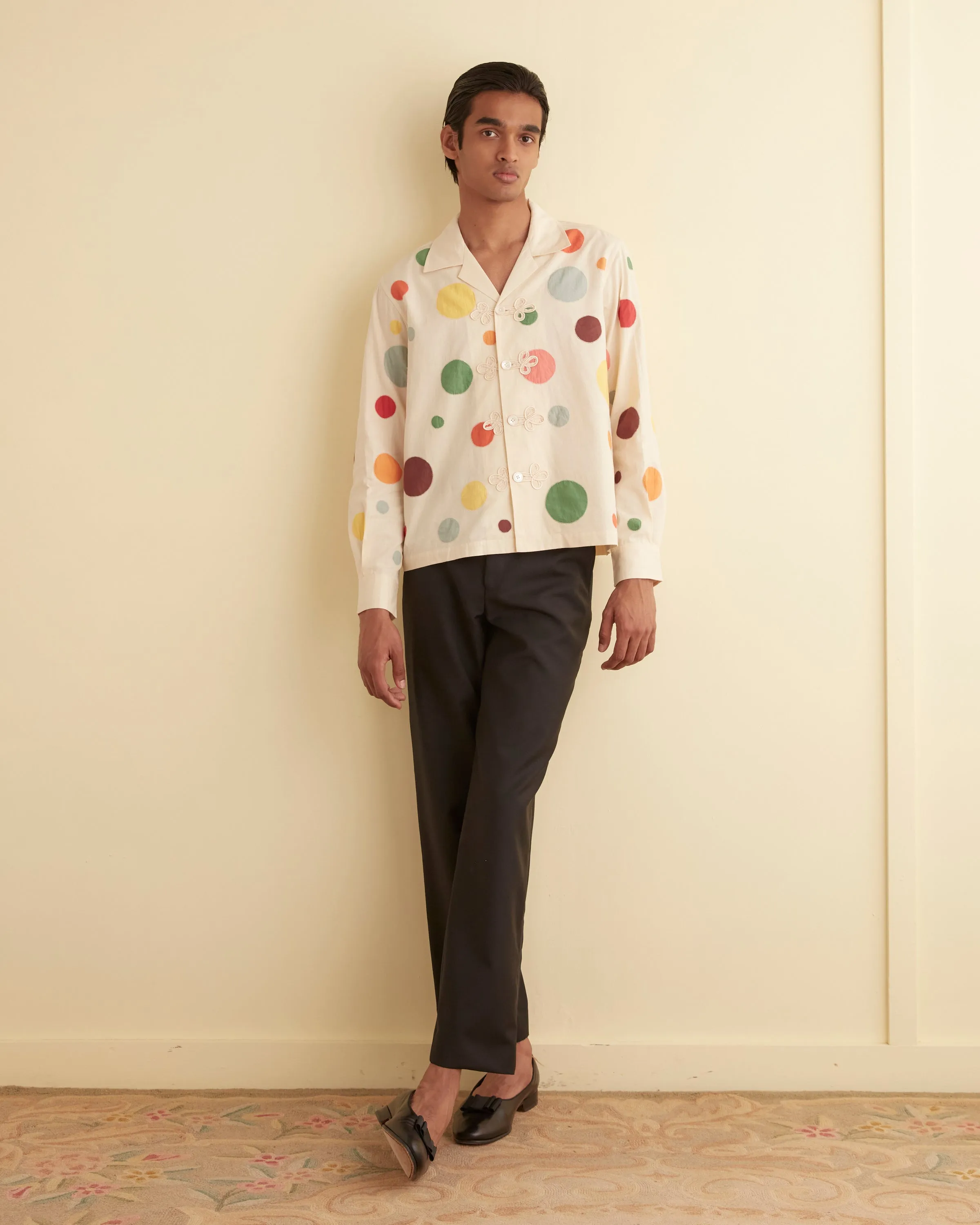 Dotted Appliqué Long Sleeve Shirt sold by BODE