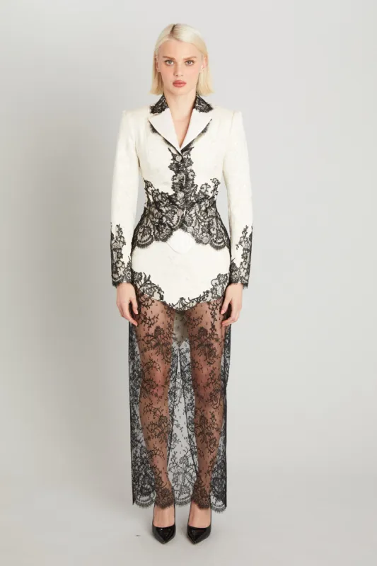Salon Jacket with Lace Applique sold by Wiederhoeft