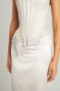 Julie Skirt in Silver Satin sold by Wiederhoeft