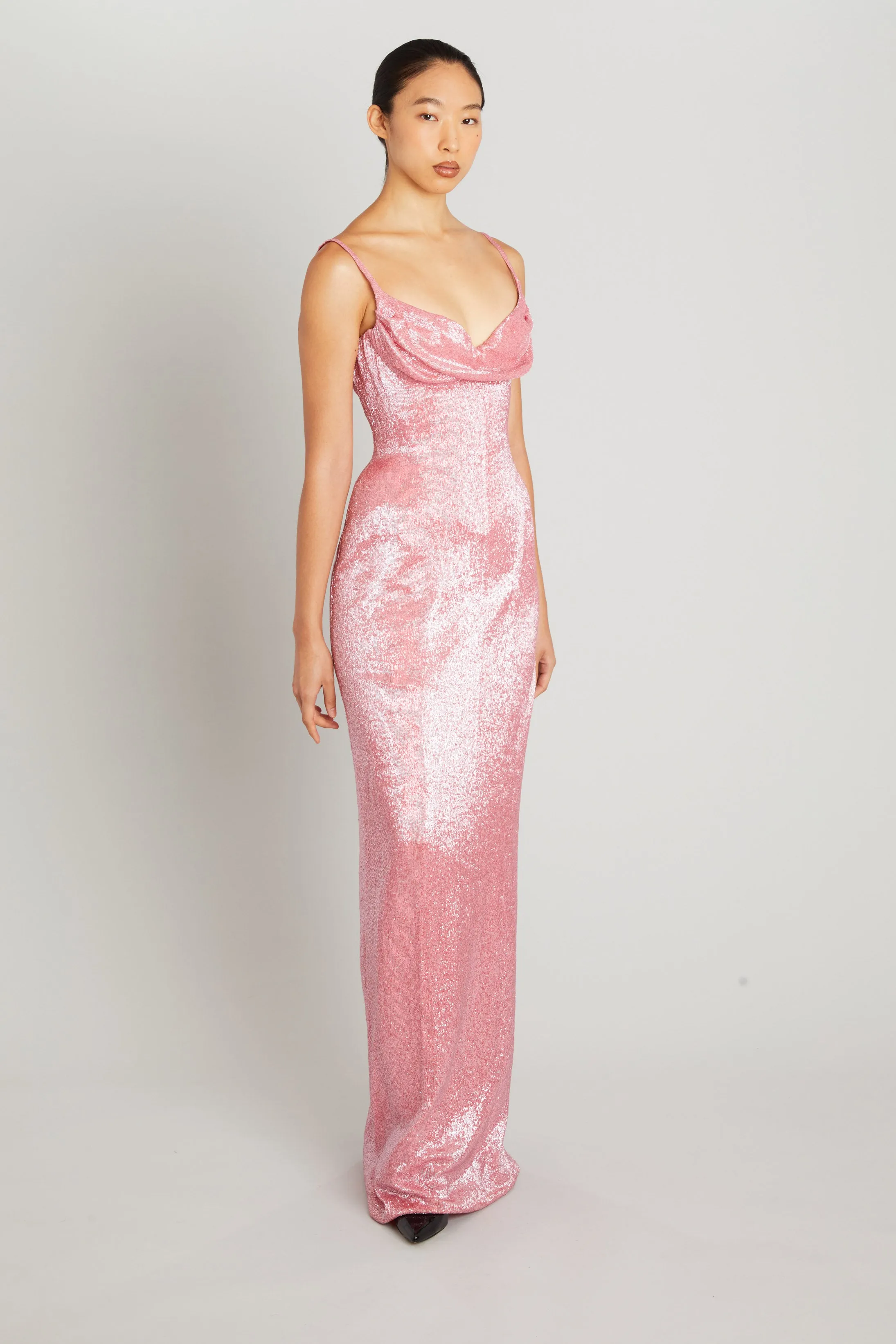 Pink Floor-Length Maggi Dress sold by Wiederhoeft product image thumbnail 3