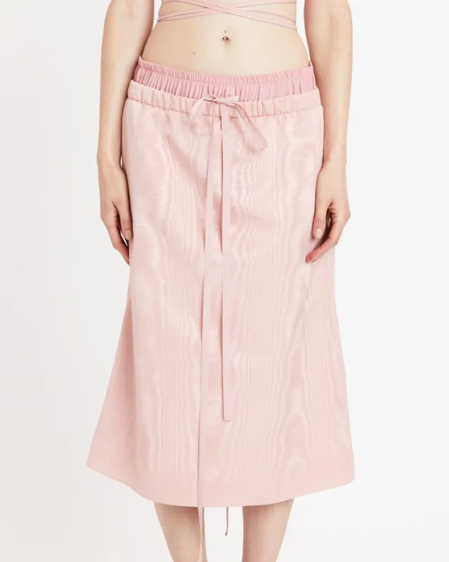 Boxing Skirt in Pink Moire sold by Wiederhoeft
