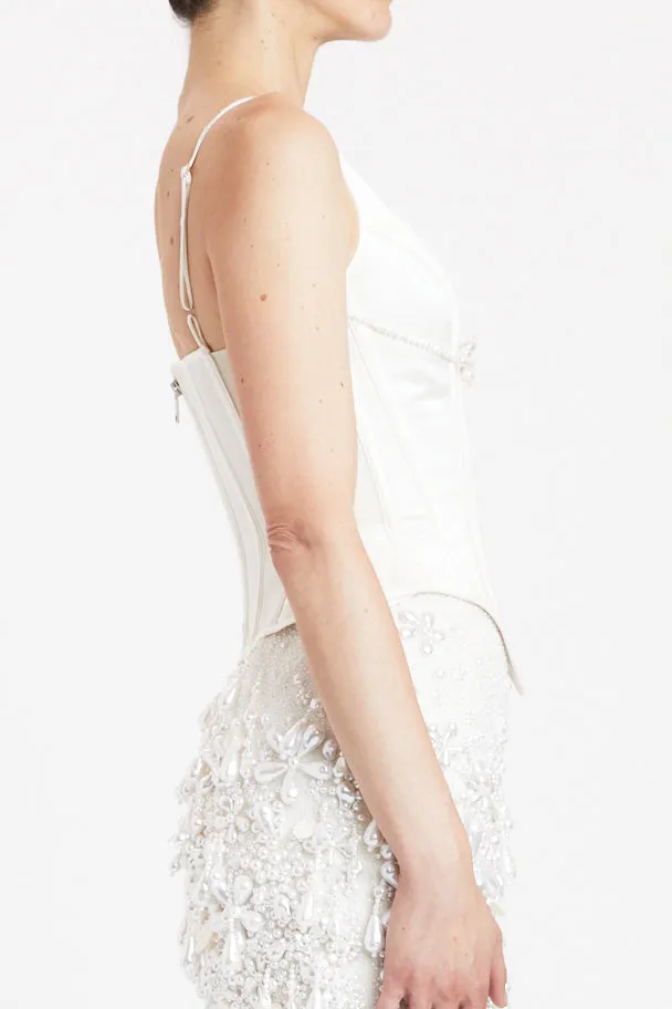 V-Neck Pearl Corset sold by Wiederhoeft product image thumbnail 3