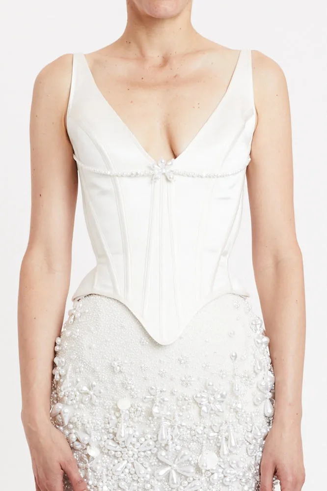 V-Neck Pearl Corset sold by Wiederhoeft