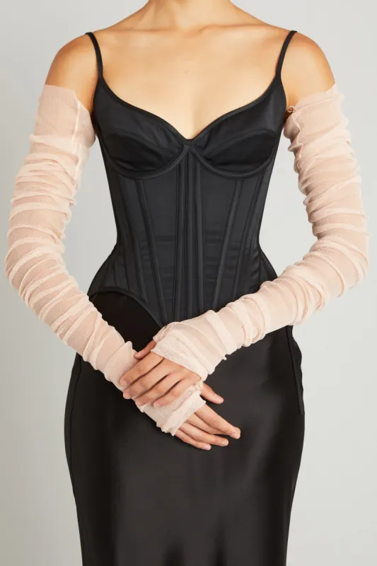 Ophelia Gloves in Blush Silk Tulle sold by Wiederhoeft