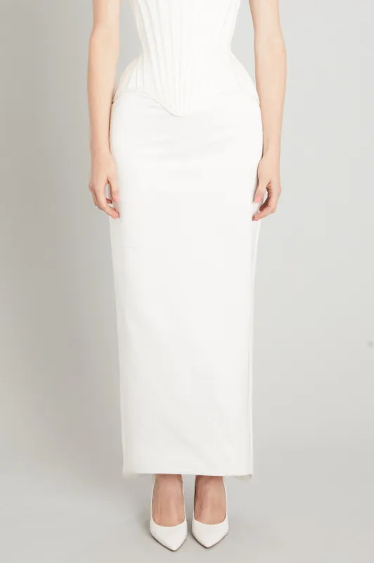 Ankle-length Wasp Skirt in Matte Satin sold by Wiederhoeft