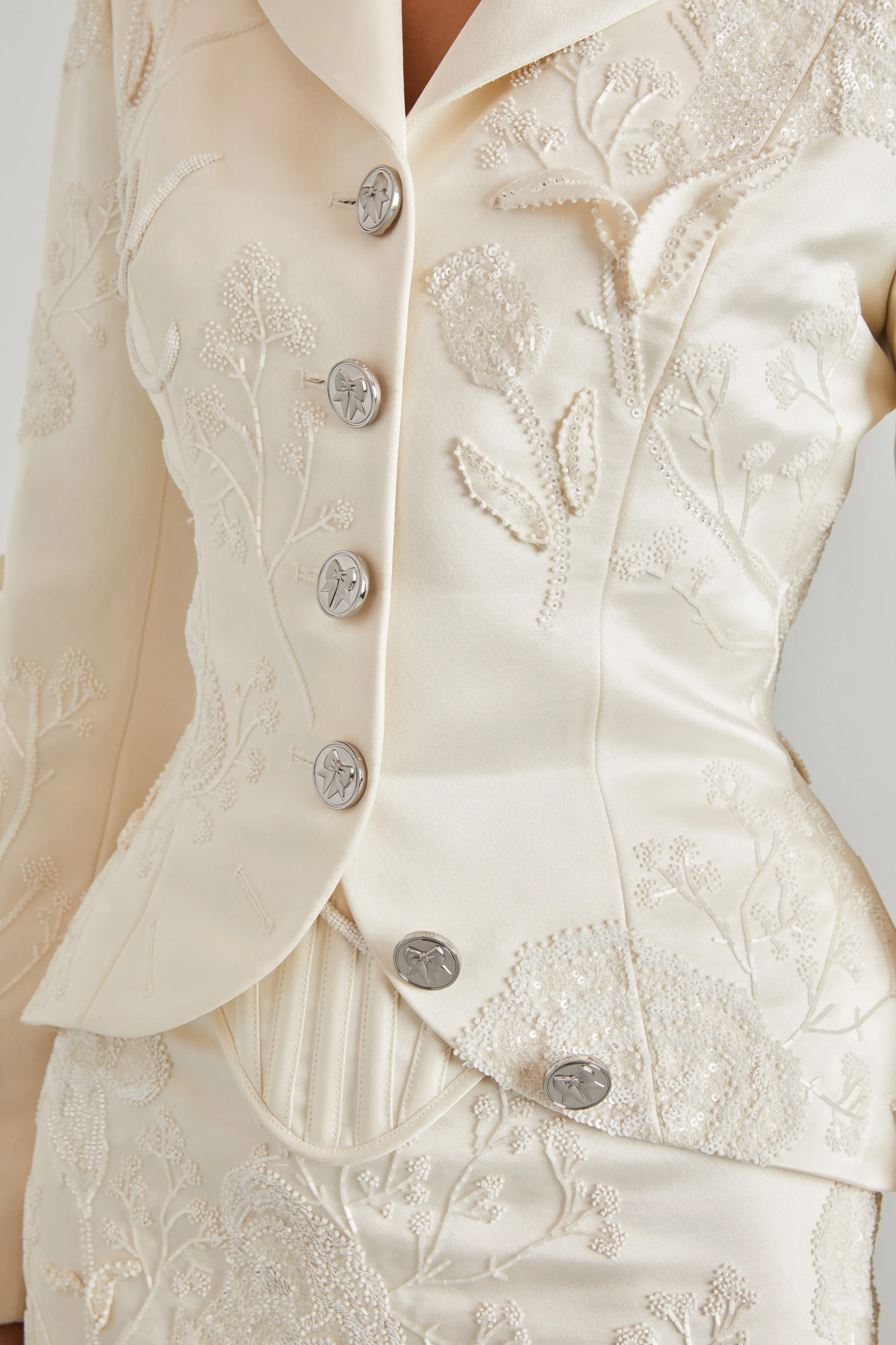 Salon Jacket with Carnation Embroidery sold by Wiederhoeft product image thumbnail 5