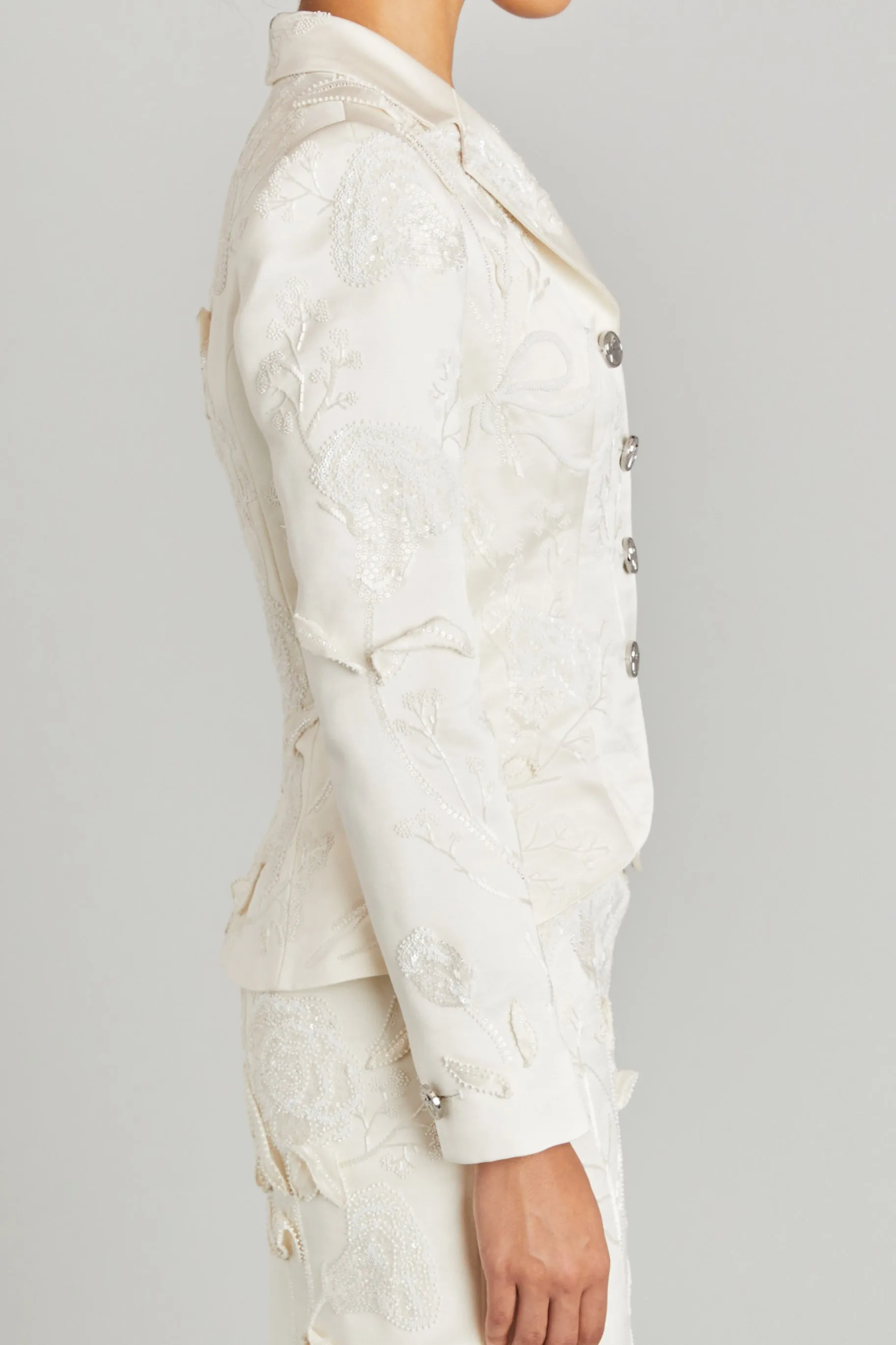 Salon Jacket with Carnation Embroidery sold by Wiederhoeft product image thumbnail 3