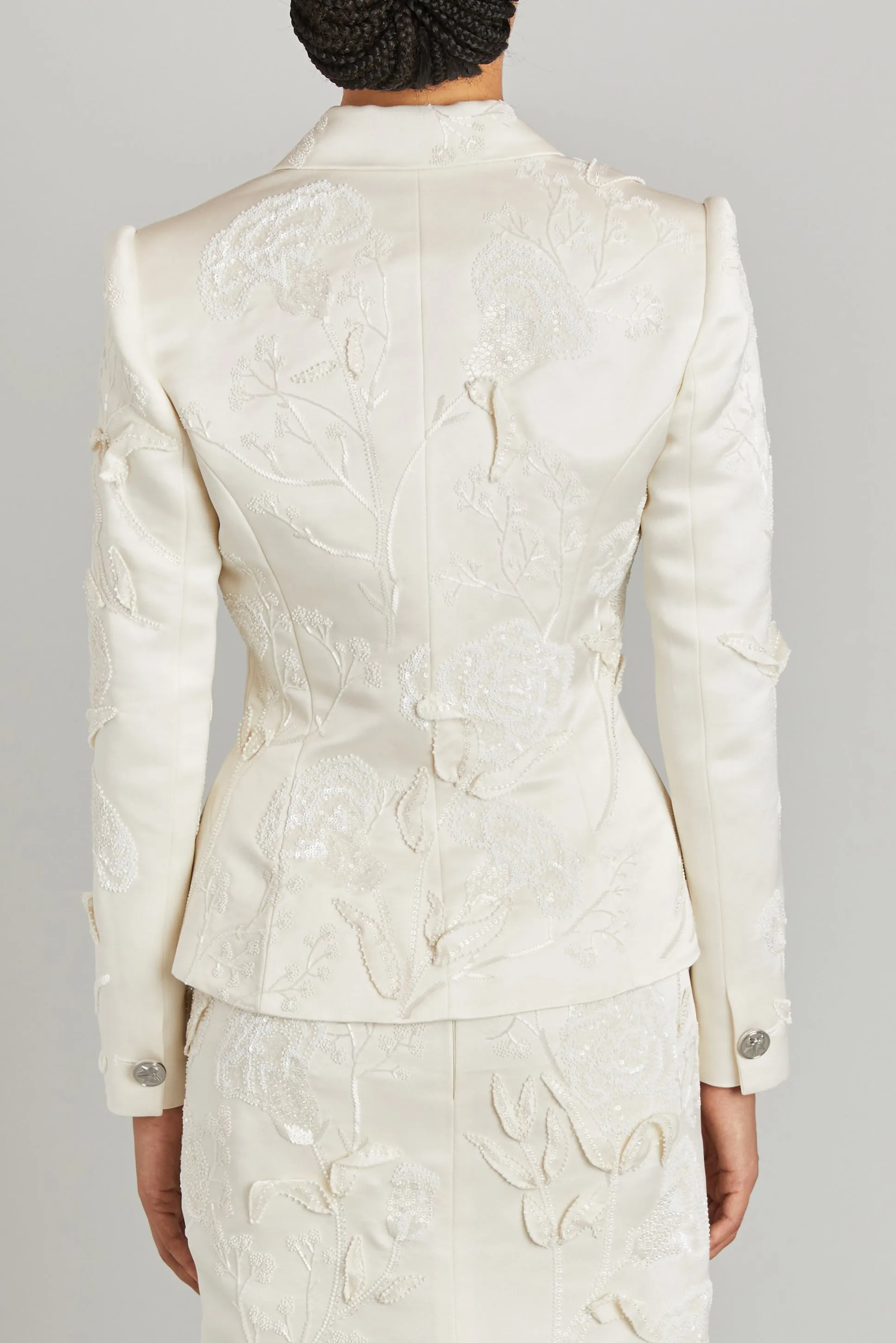 Salon Jacket with Carnation Embroidery sold by Wiederhoeft product image thumbnail 4