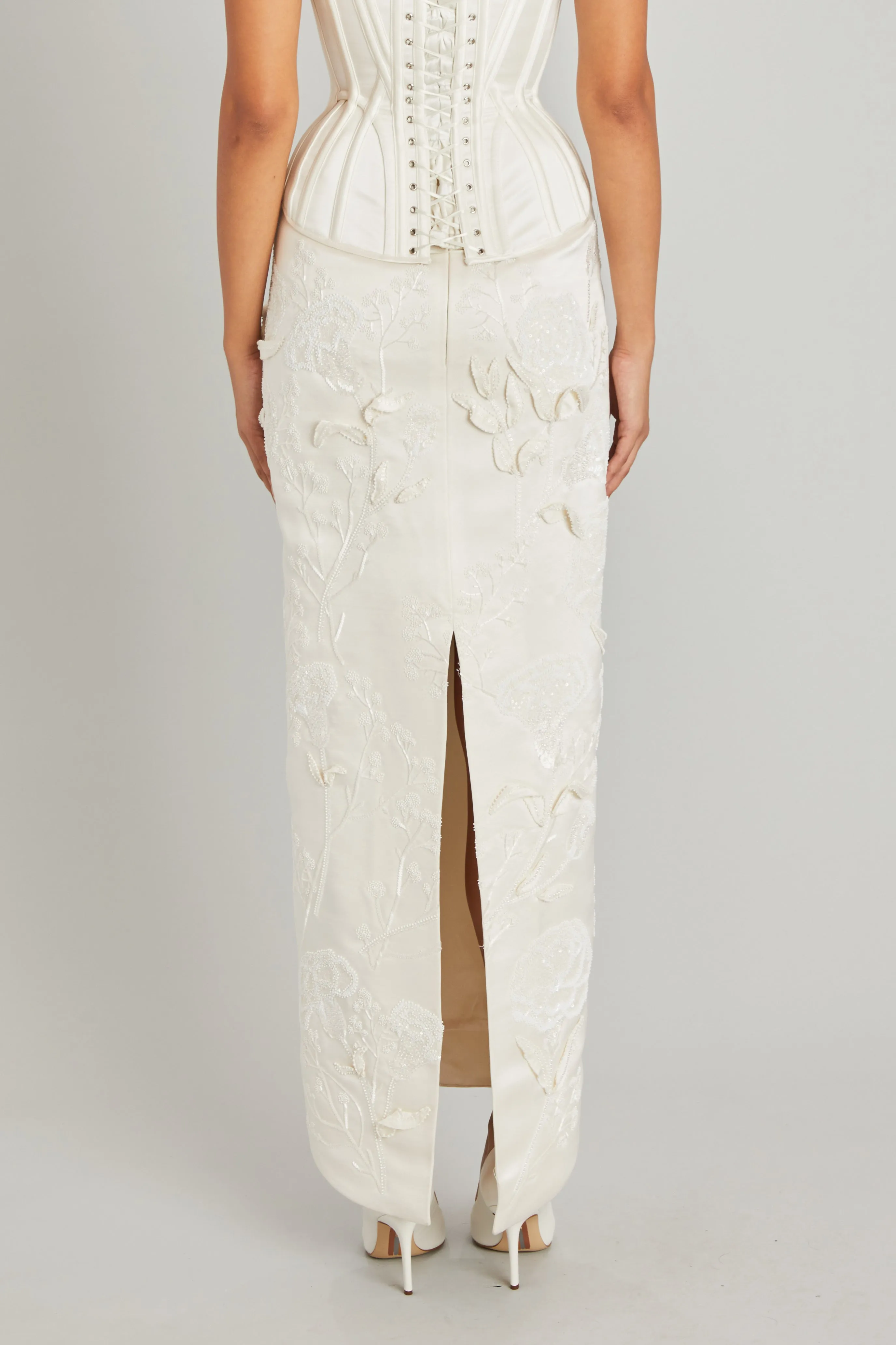 Ankle-length Wasp Skirt with Carnation Embroidery sold by Wiederhoeft product image thumbnail 4