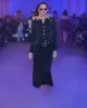 Salon Skirt in Black Moire sold by Wiederhoeft
