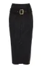 Salon Skirt in Black Moire sold by Wiederhoeft